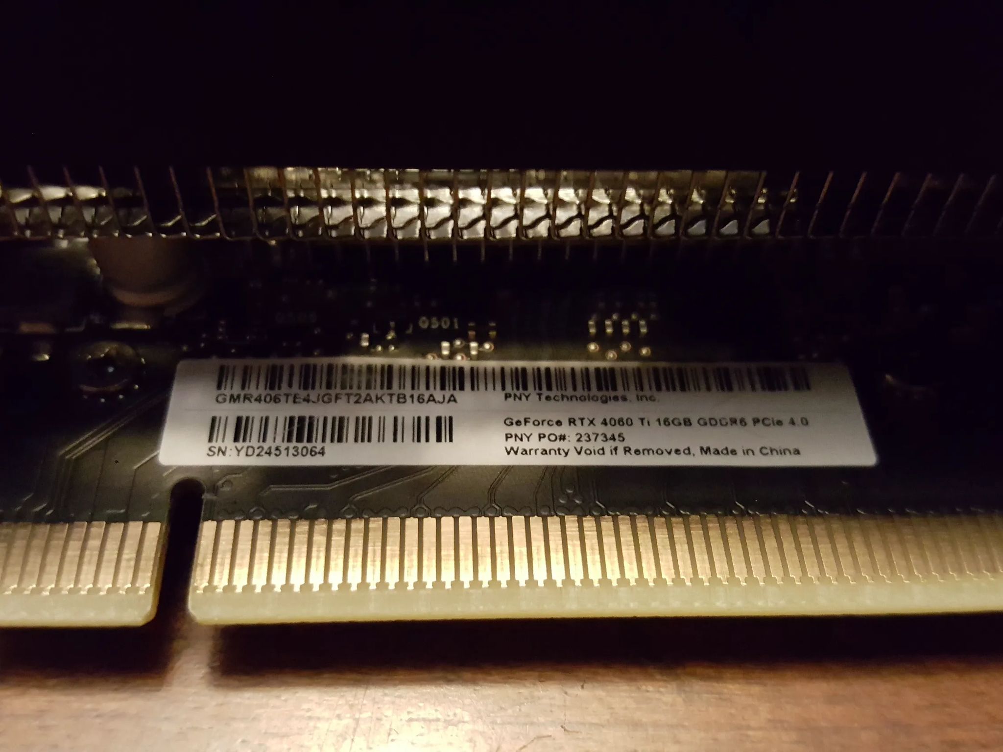 Nvidia RTX 4060 Ti 16GB PNY
