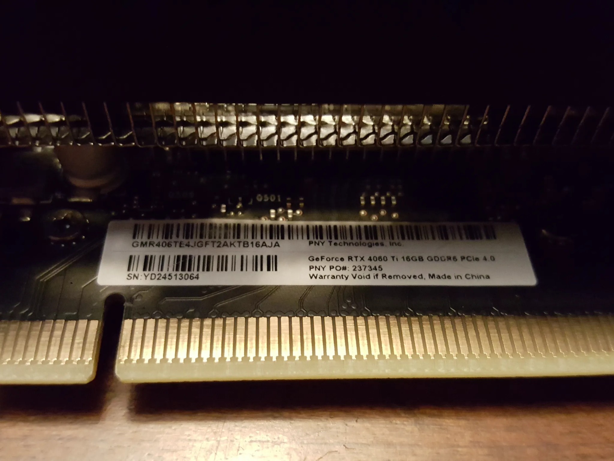 Nvidia RTX 4060 Ti 16GB PNY