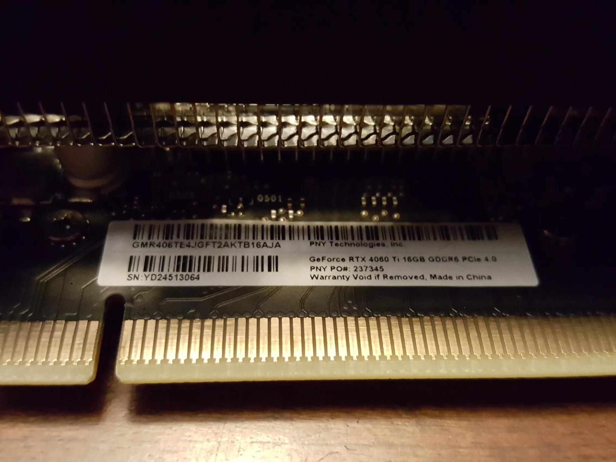 Nvidia RTX 4060 Ti 16GB PNY