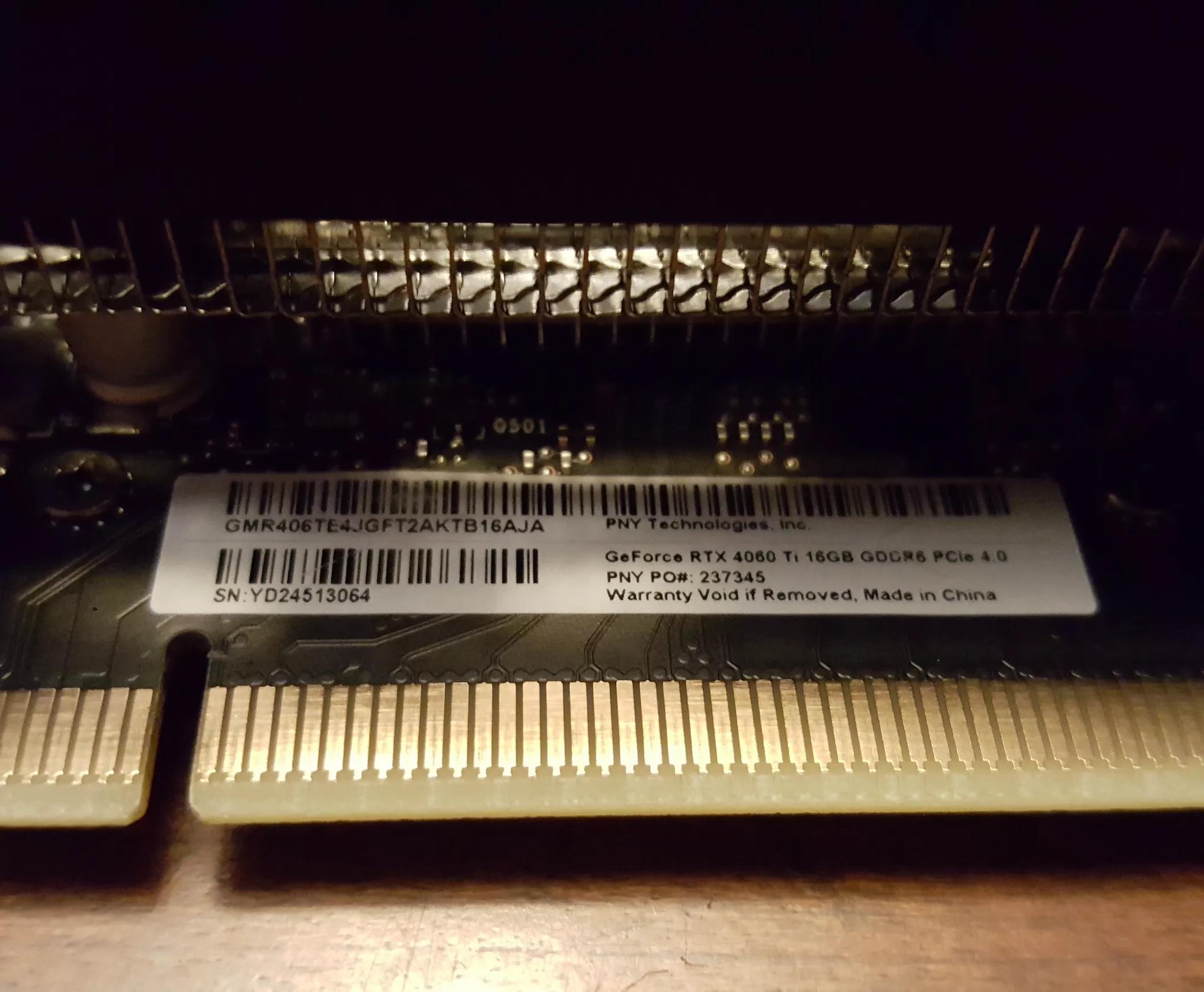 Nvidia RTX 4060 Ti 16GB PNY