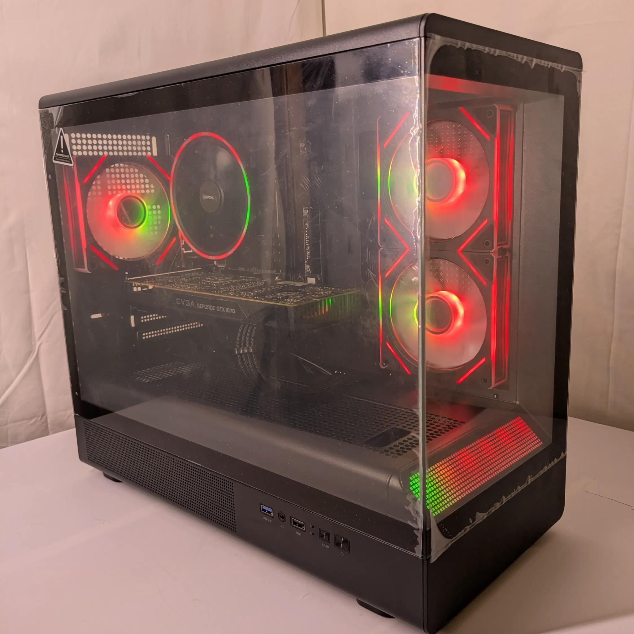 GTX 1070 Gaming PC – Ryzen 7 | 16GB DDR4 | 500GB NVMe | DeepCool Cooler | ARGB Glass Case