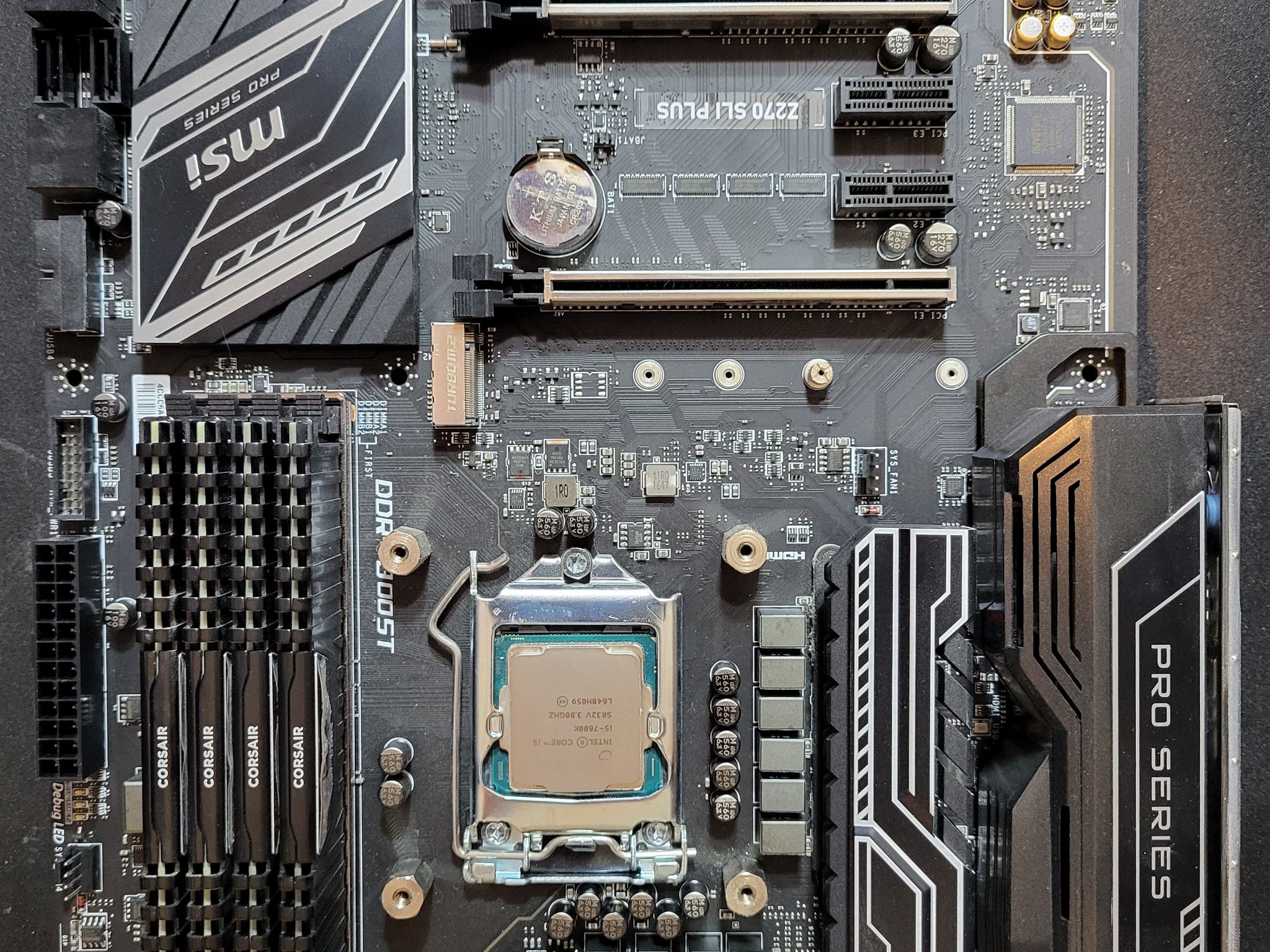 Intel Z270 m/board, i7600K CPU, 32GB DDR4 memory bundle