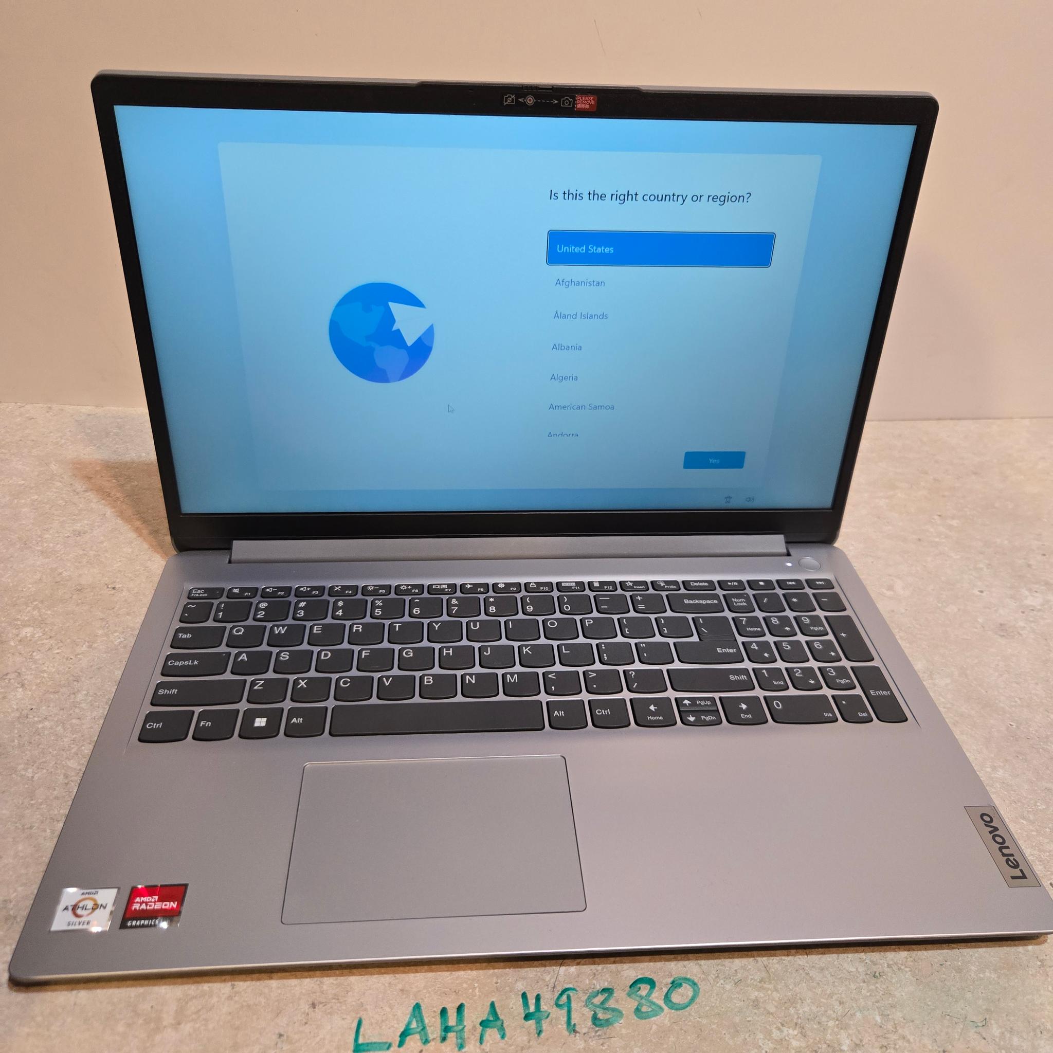 Lenovo ideapad 1 Laptop - 15.6" HD - AMD Athlon - 128GB - Model 15AMN7