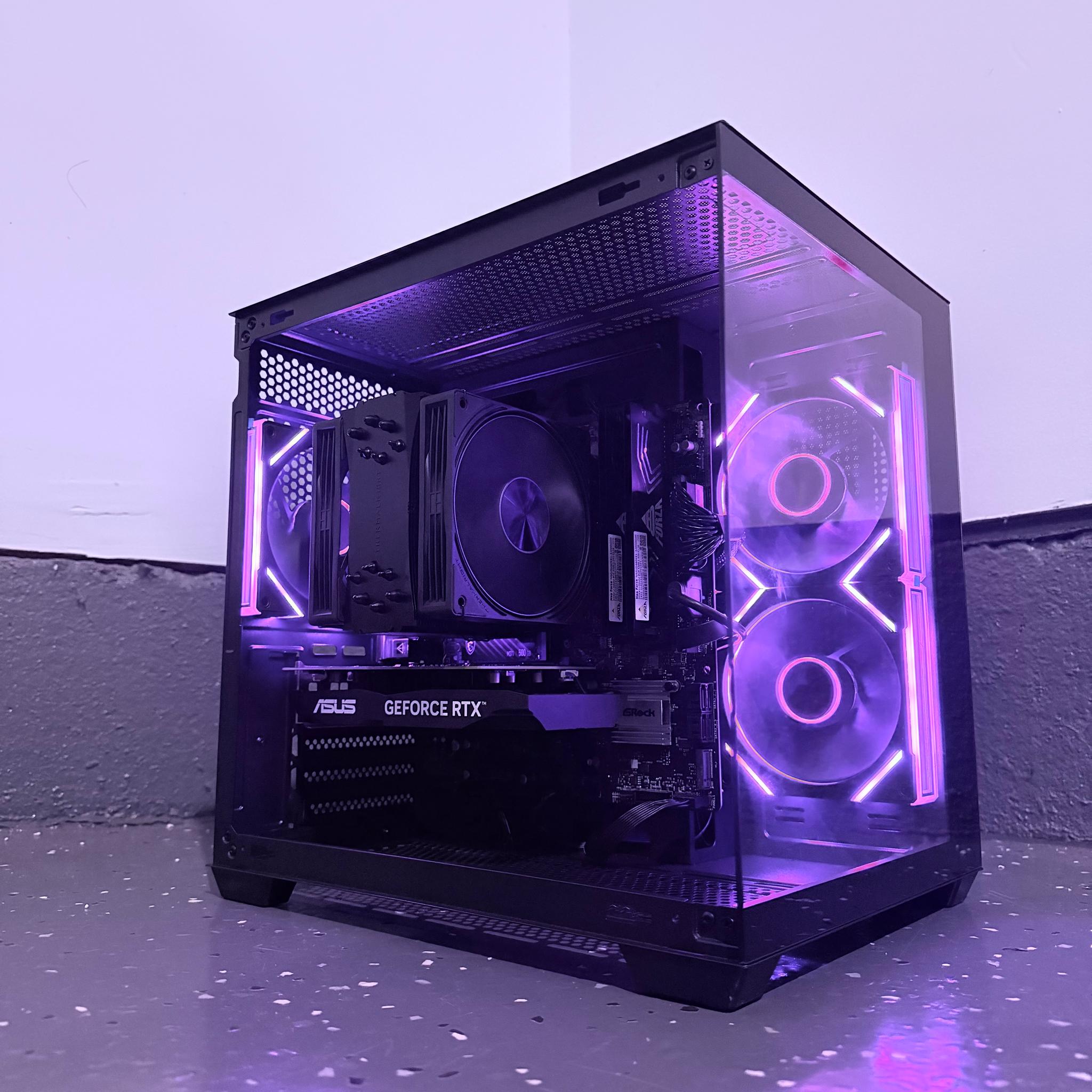 ⚫️"Obsidian Glow"🌈| 1080p Gaming | RTX 3050 | Ryzen 5 5500 | 16GB Ram | 500GB SSD | Free Shipping
