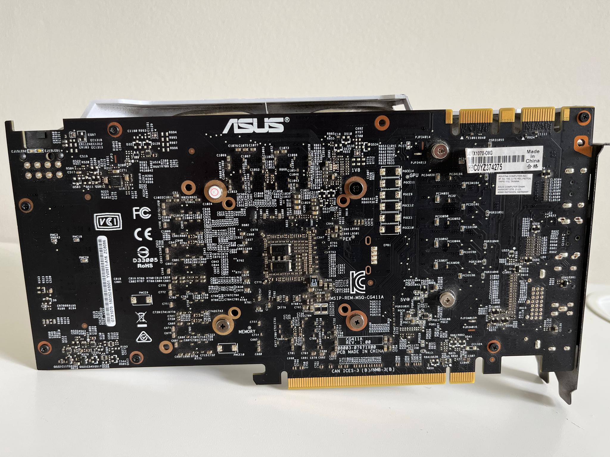 Asus Dual GTX 1070 OC