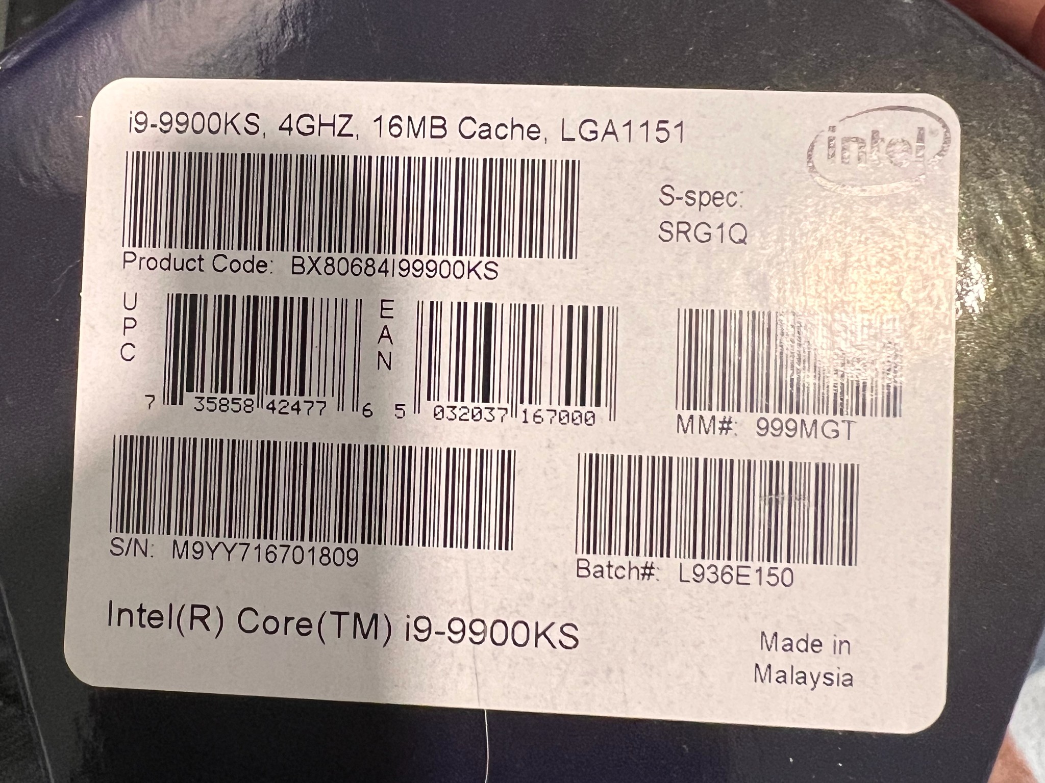 Intel Core i9-9900KS