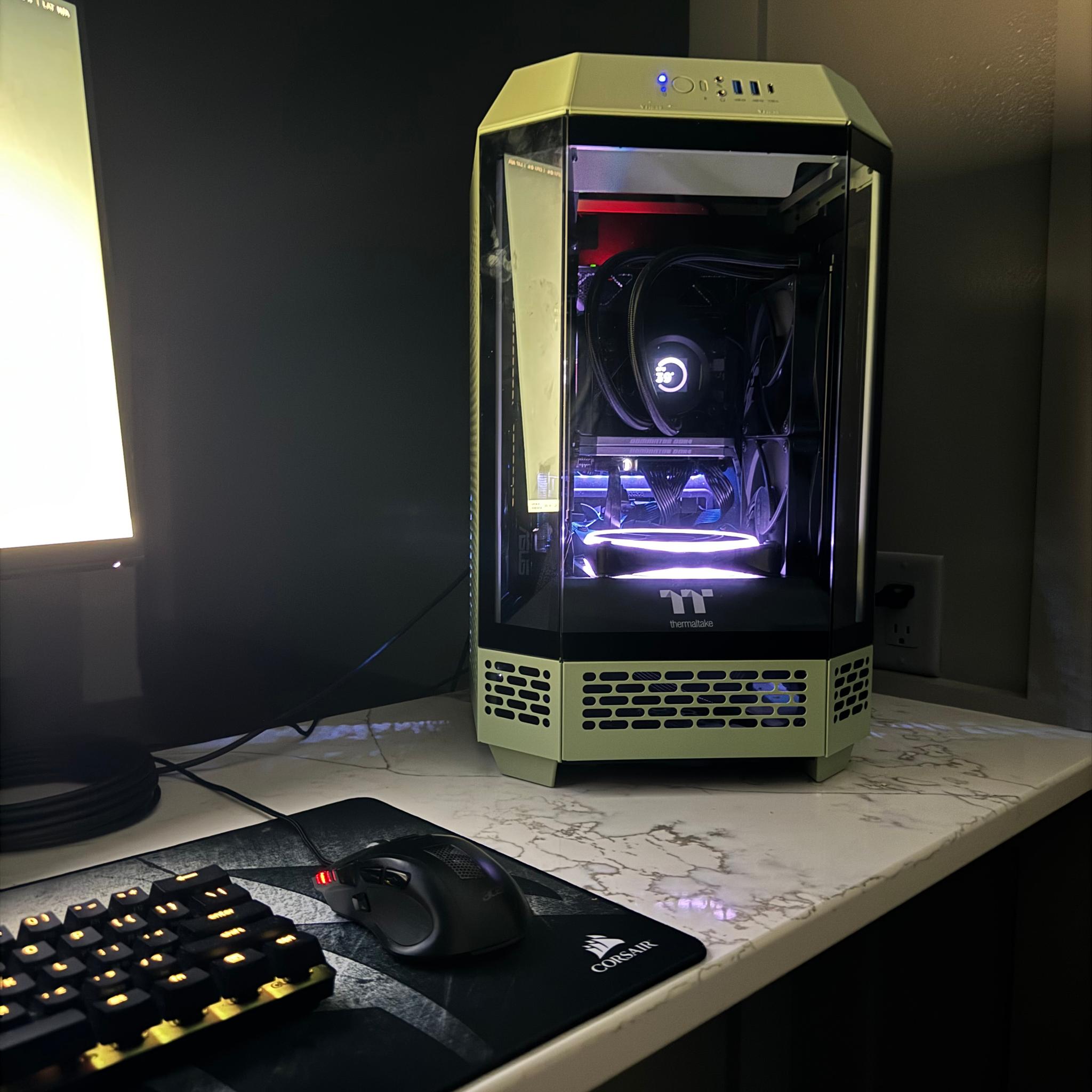 Matcha Green Tower 250 - 4070 Ti Super - Ryzen 9 5900x - Crosshair VIII Impact  - 32gb Dominator RAM