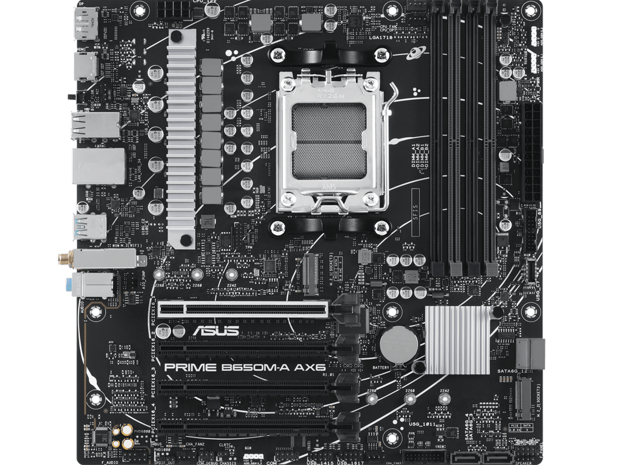 ASUS PRIME B650M-A AX6 AMD AM5 MicroATX Desktop Motherboard