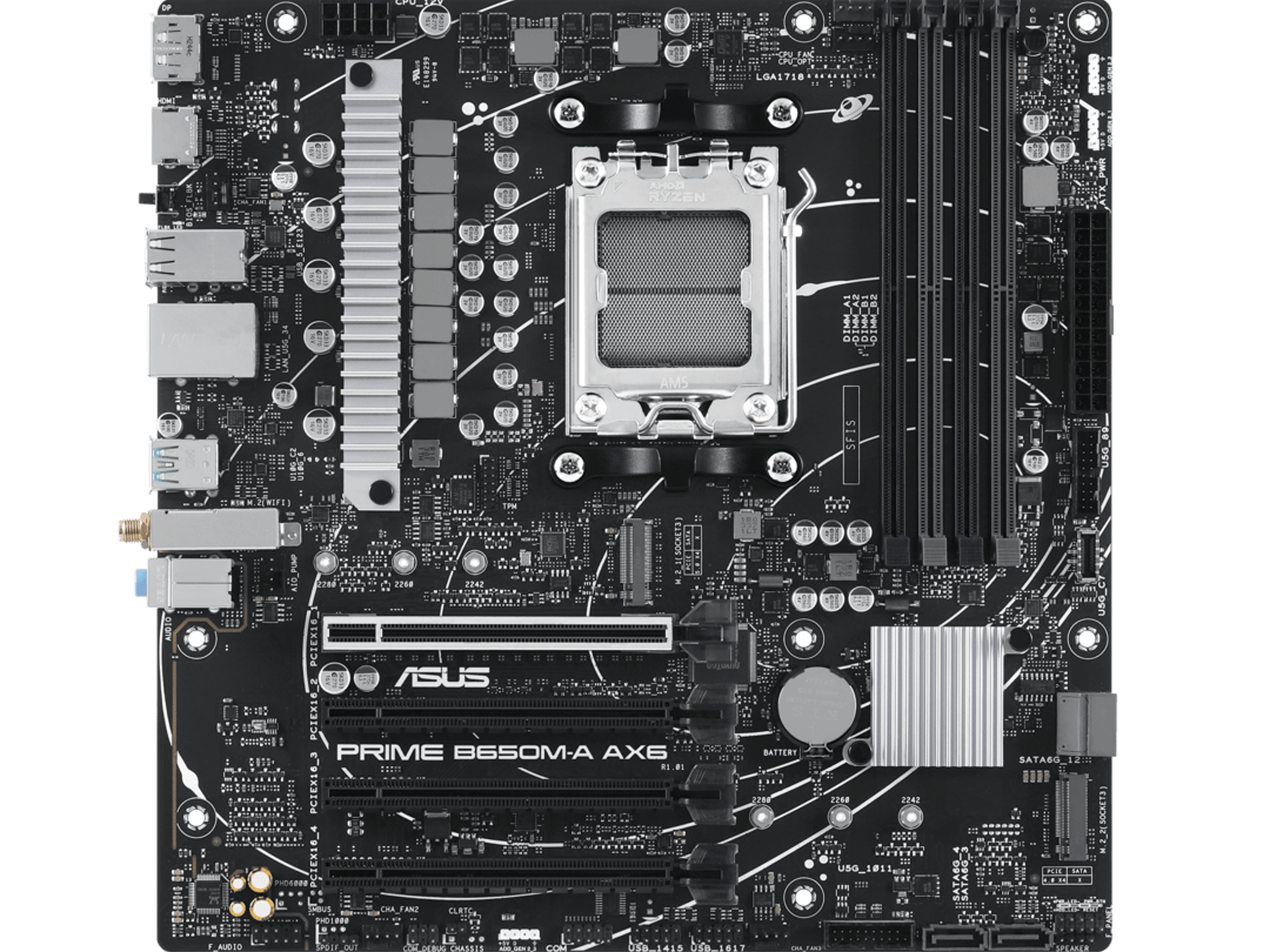 ASUS PRIME B650M-A AX6 AMD AM5 MicroATX Desktop Motherboard