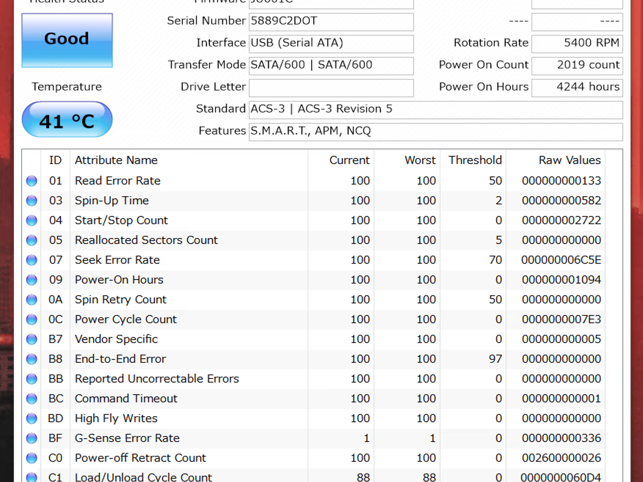 Toshiba 1TB 5400RPM 2.5" SATA III Thin 7mm Hard Drive