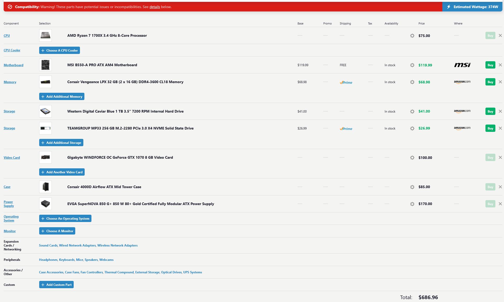 1700x 1070 gaming pc -ready to play & free from bloatware