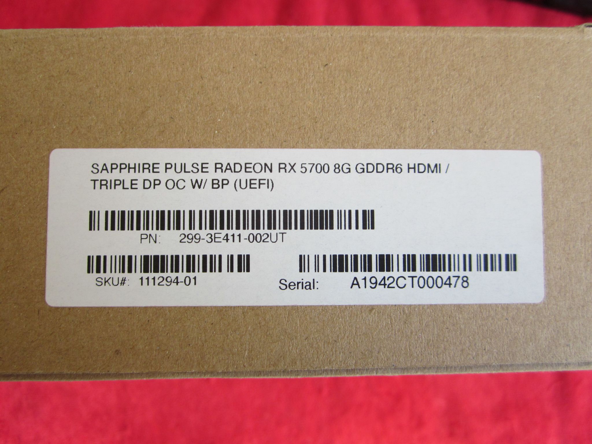 Sapphire Pulse AMD Radeon RX 5700 8GB Refurbished