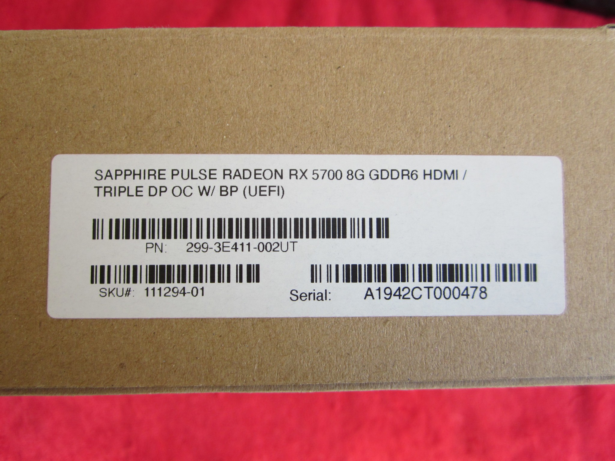 Sapphire Pulse AMD Radeon RX 5700 8GB Refurbished