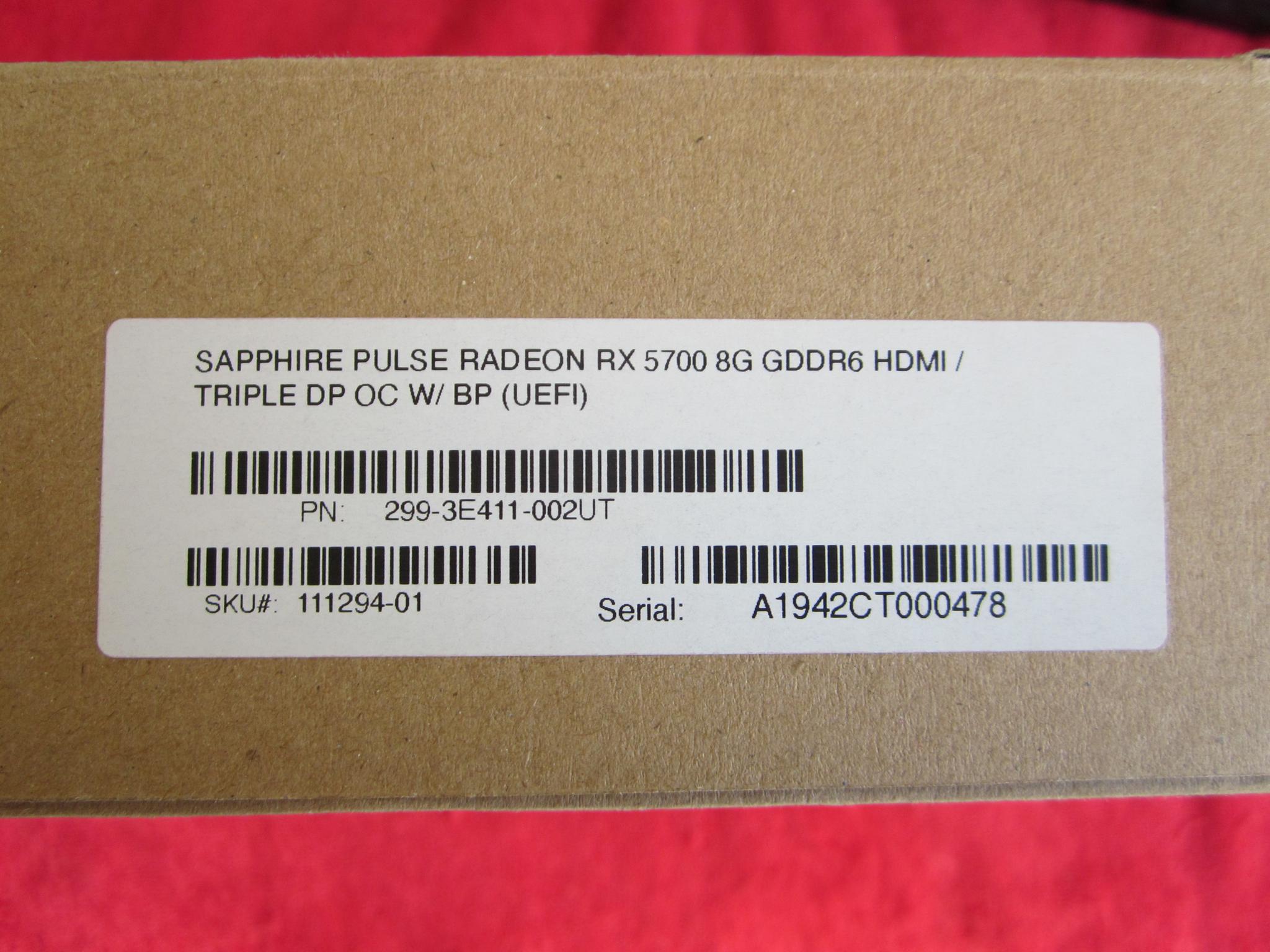 Sapphire Pulse AMD Radeon RX 5700 8GB Refurbished