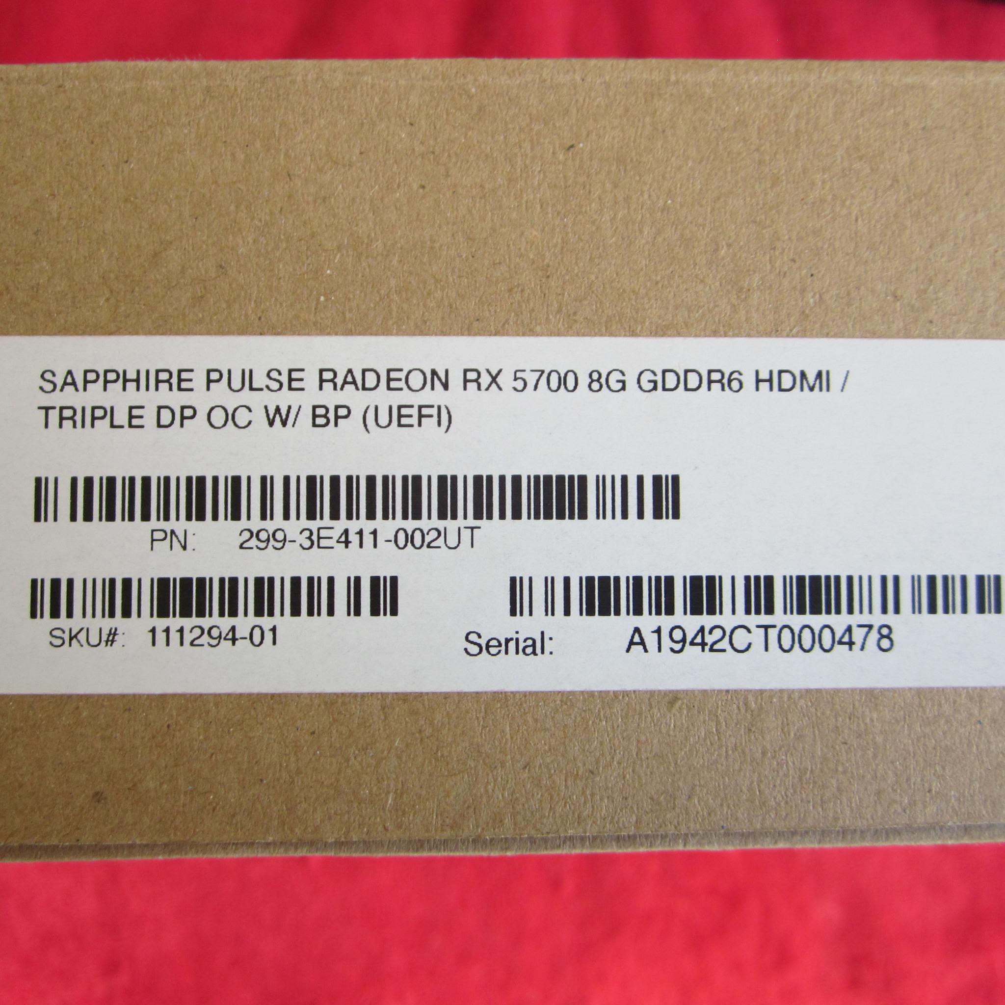 Sapphire Pulse AMD Radeon RX 5700 8GB Refurbished