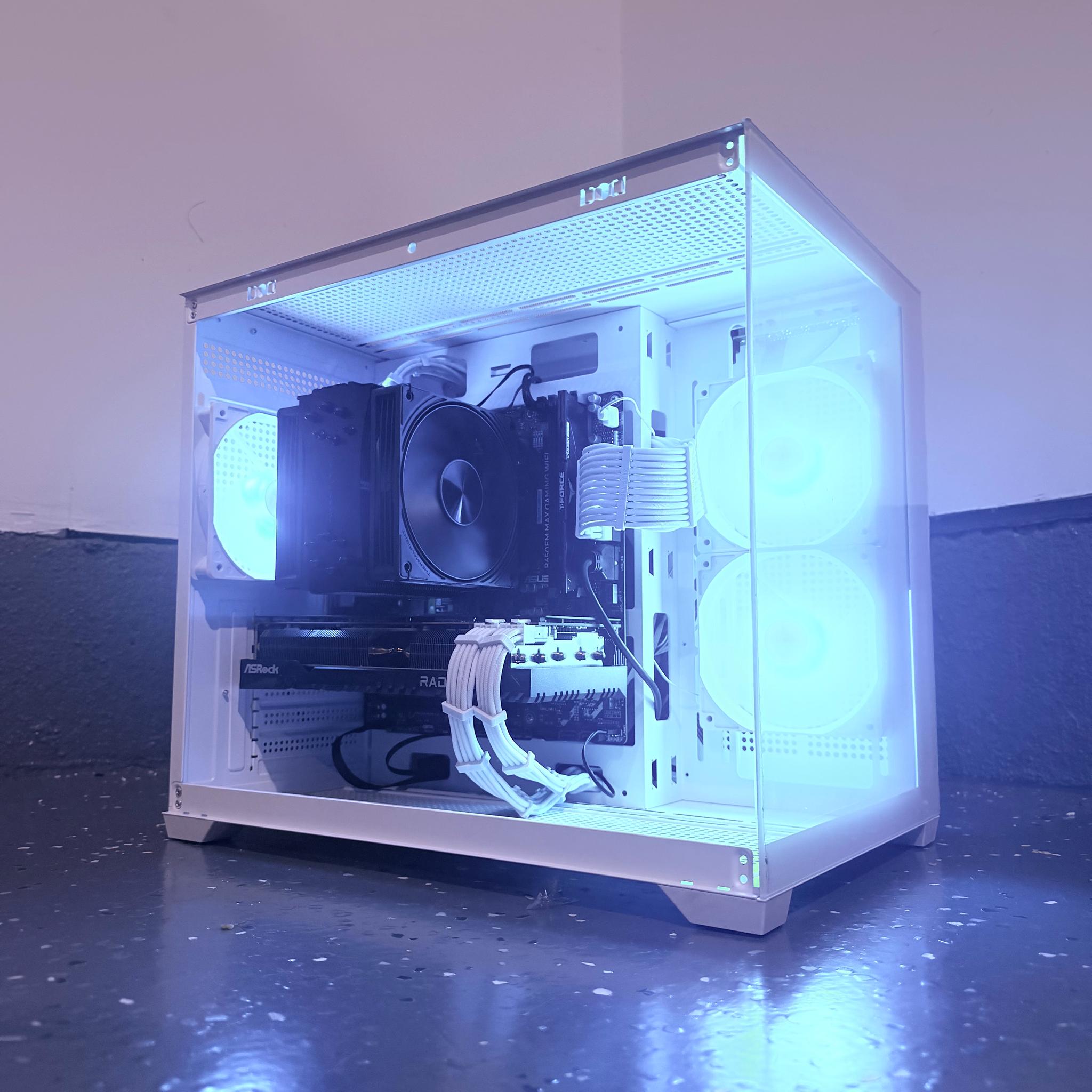 🌈"Glacial Shadow"⚪️ | 1440p Gaming | RX 7700 16GB | Ryzen 7 8700F | 16GB DDR5 | 1TB SSD | Free Ship