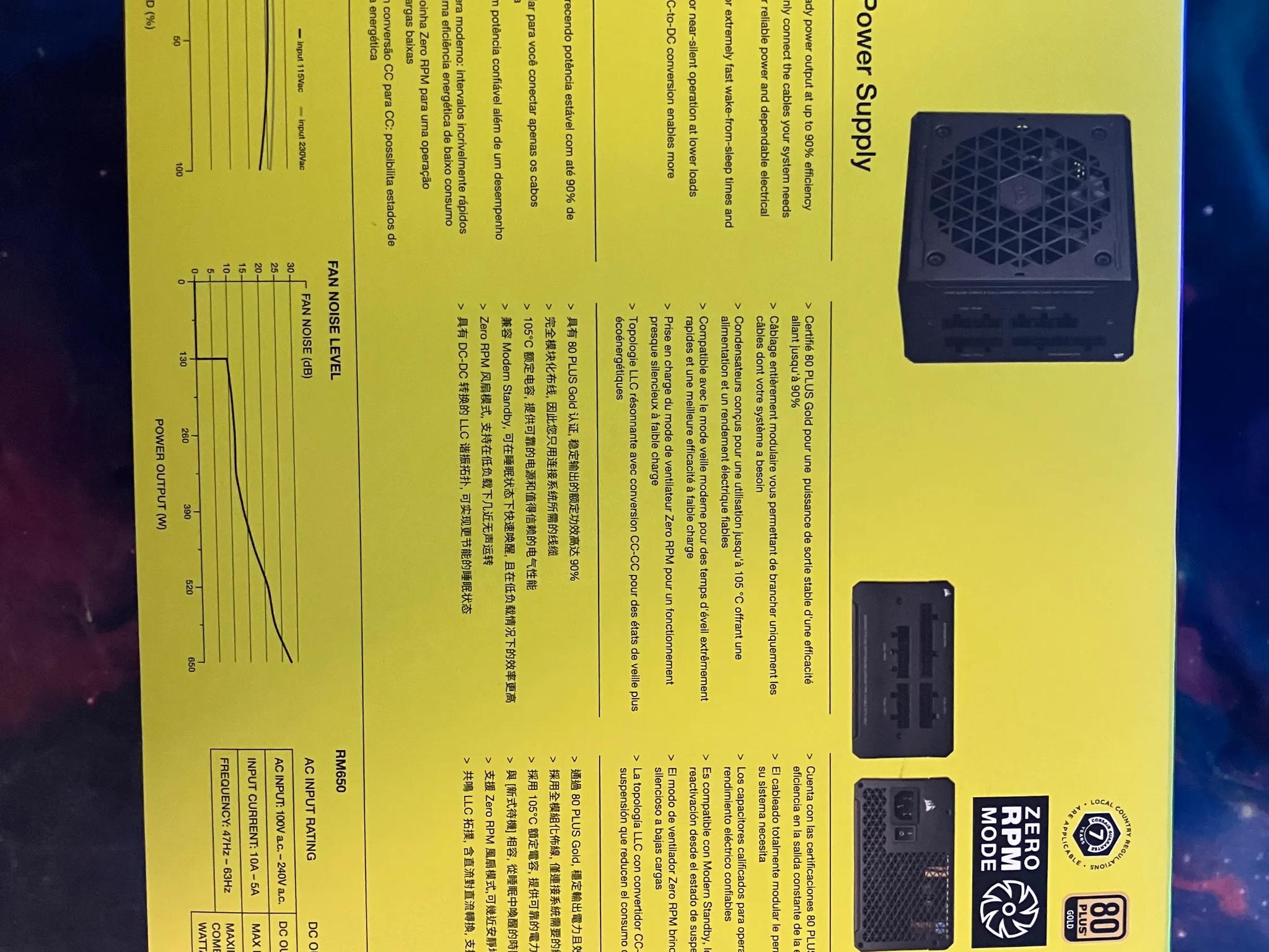 Corsair RM650 80+ Gold Fully Modular PSU