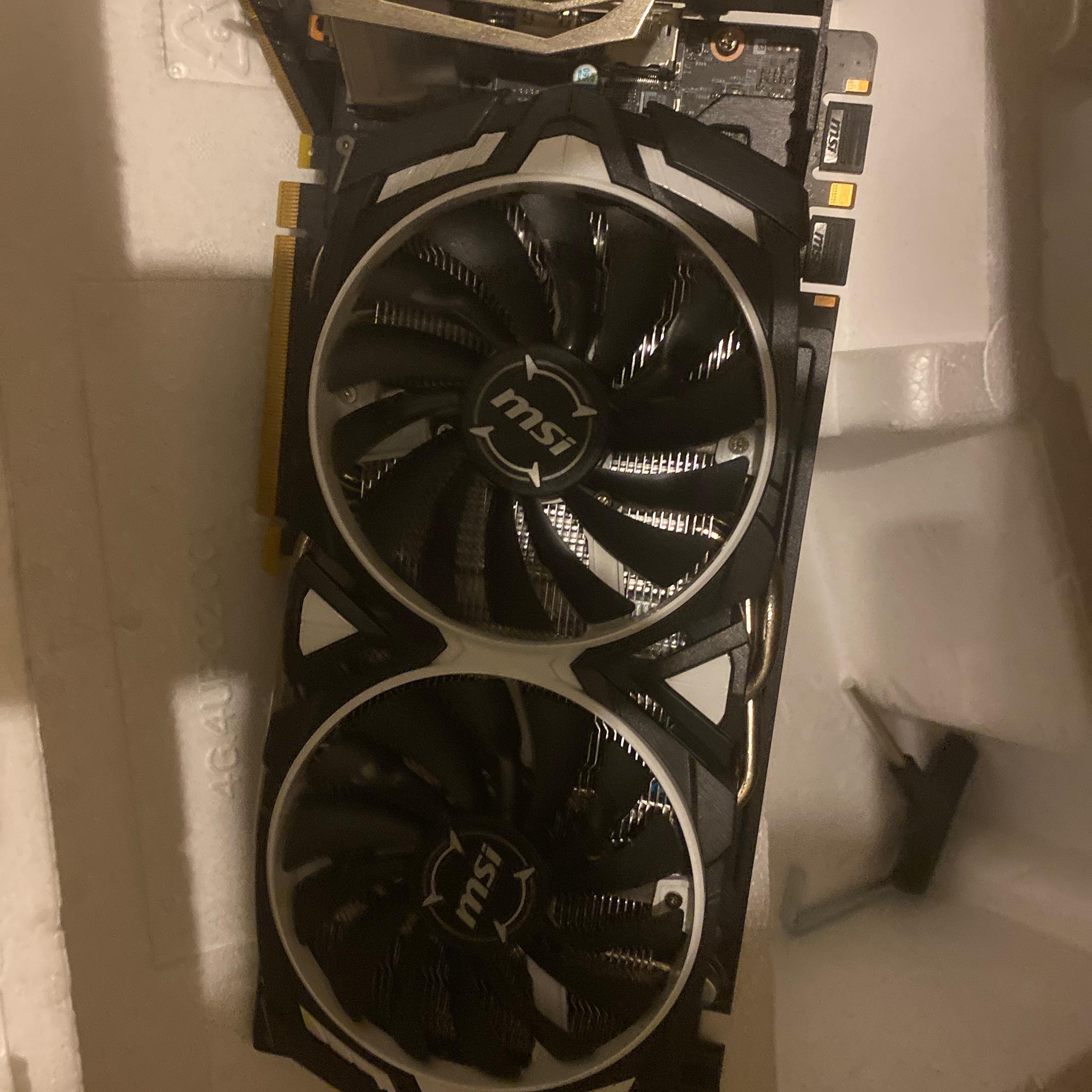 Msi Gtx 1070, 8gb used no box,two years use comes with 2 sticks of ddr4 16gb ram