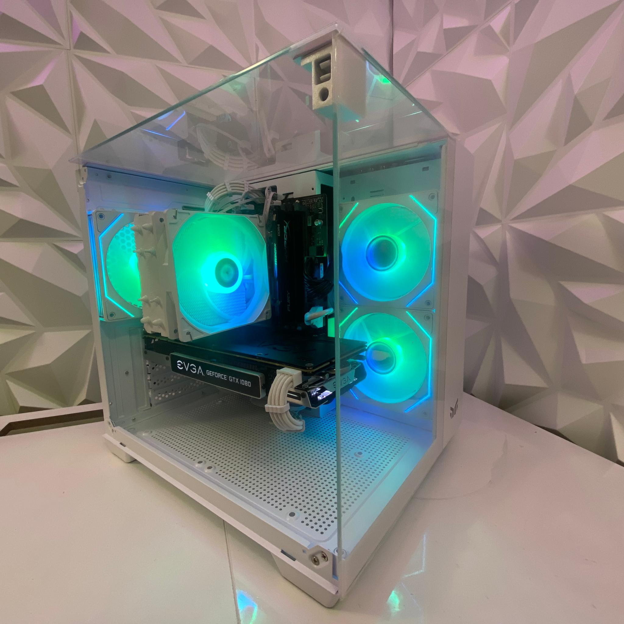 🎅🎅 White Elite Build – intel i5 9500 + GTX 1080 8GB | 1080P/1440P High FPS Ready