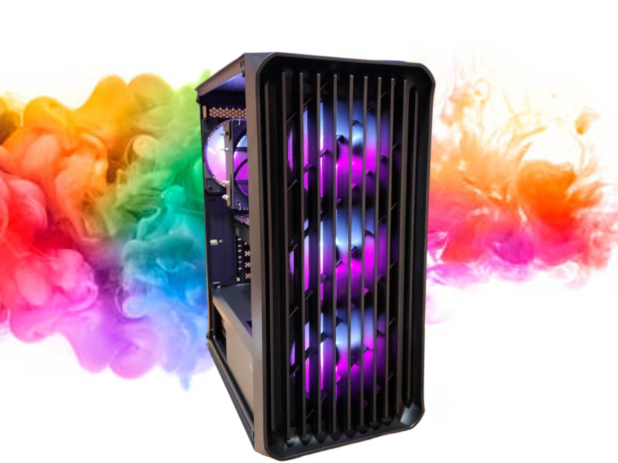 SALE: RTX 2080 Super + Ryzen 5 5500 + 16GBs DDR4 RAM + 1TB SSD + 5 Fans ( Black RGB Gaming PC )