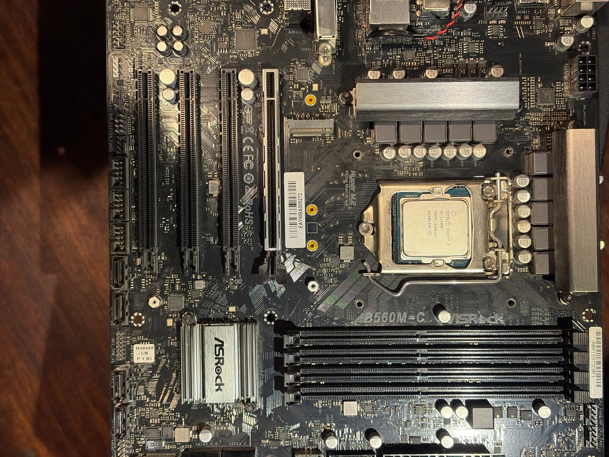 ASROCK B560M-C Motherboard with free Intel I5