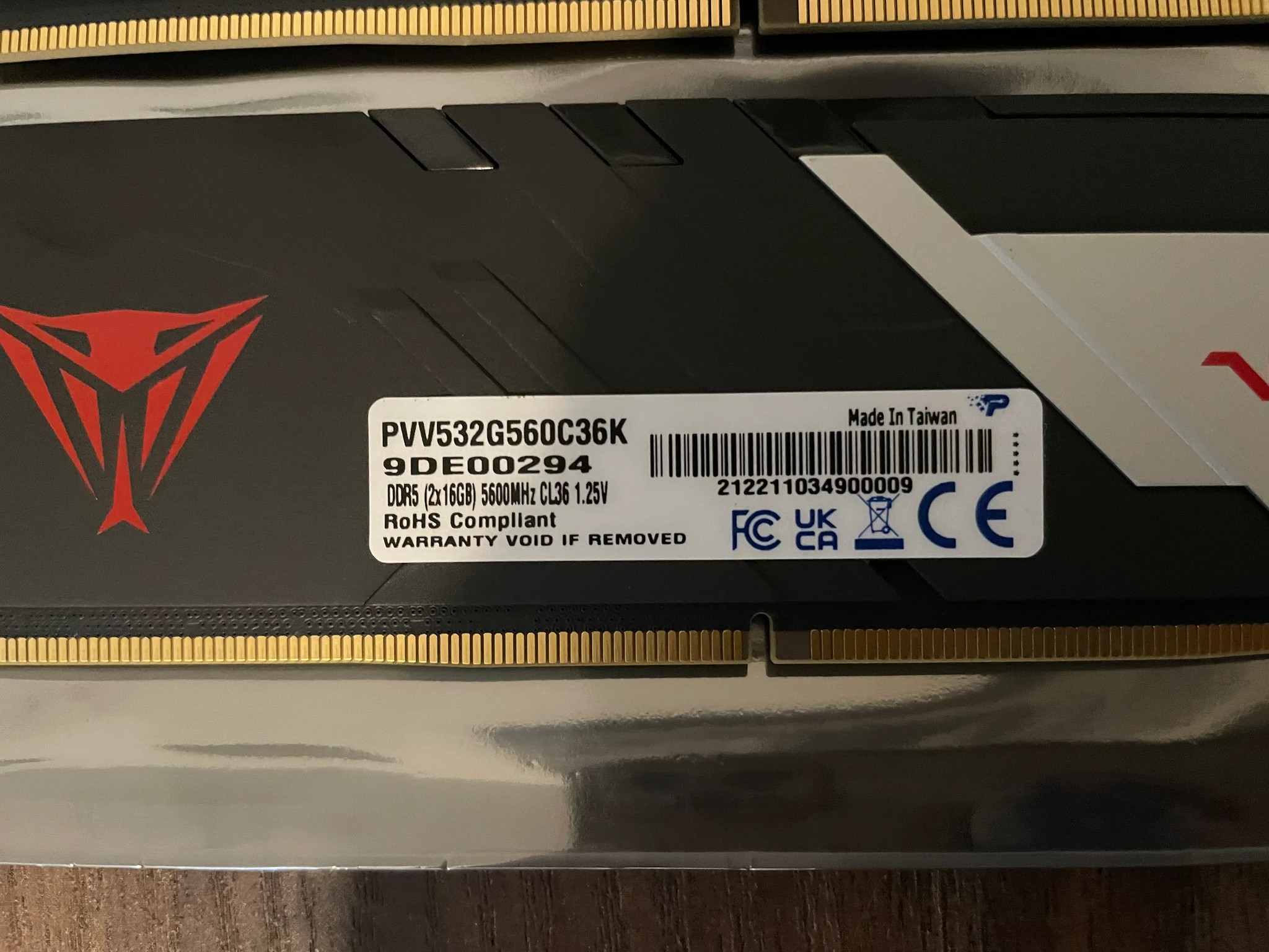 DDR5 32Gb 5600Mhz Patriot Viper Venom RAM