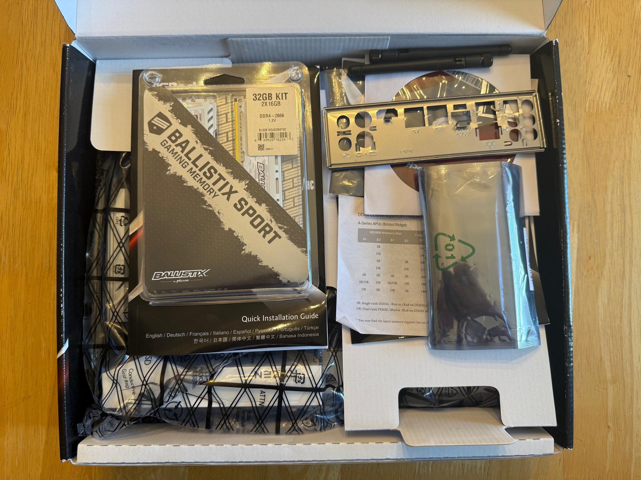 ASRock X370KILLERSLIAC AMD, Motherboard Combo (32GB RAM Included)