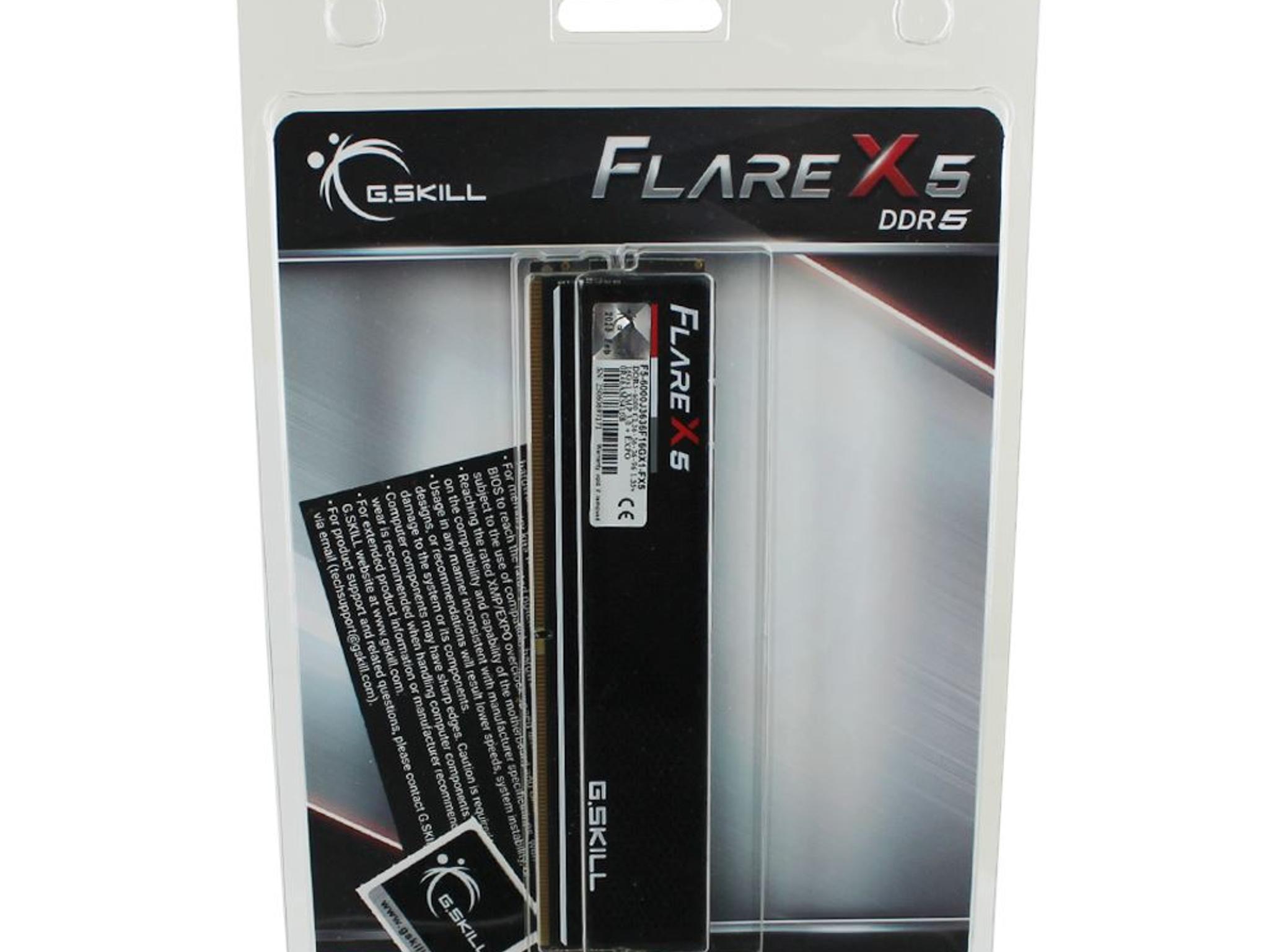 G.Skill Flare X5 16GB: 1 x 16GB DDR5-6000 PC5-48000 CL36 Single Channel Desktop Memory Module Black