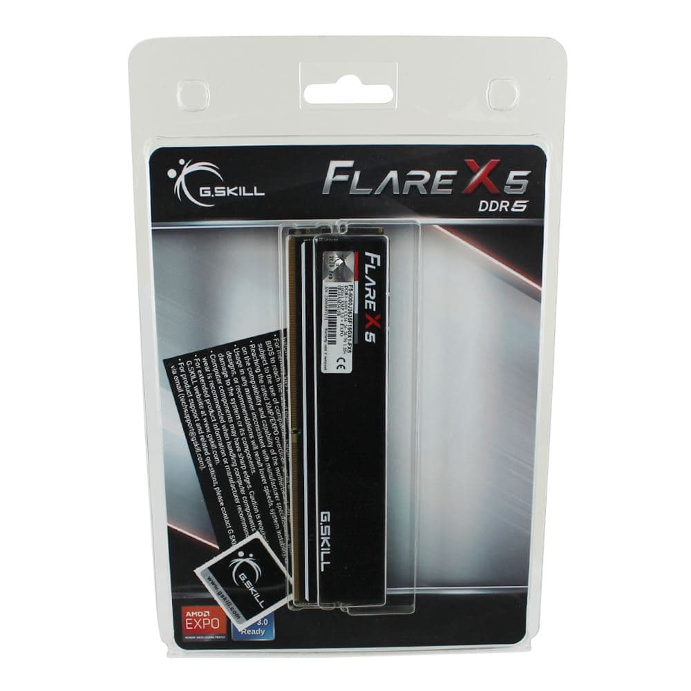 G.Skill Flare X5 16GB: 1 x 16GB DDR5-6000 PC5-48000 CL36 Single Channel Desktop Memory Module Black