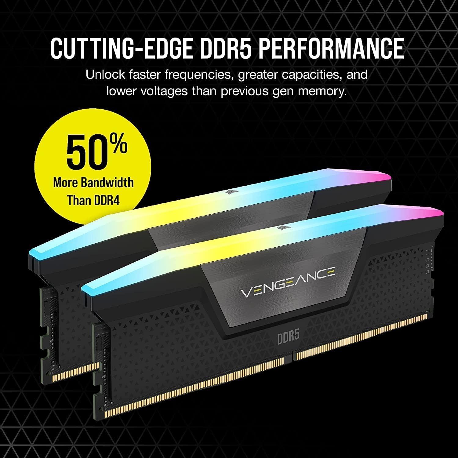 32GB DDR5 RAM RGB (2x16GB) 6000MHz CL36 CORSAIR VENGEANCE RGB