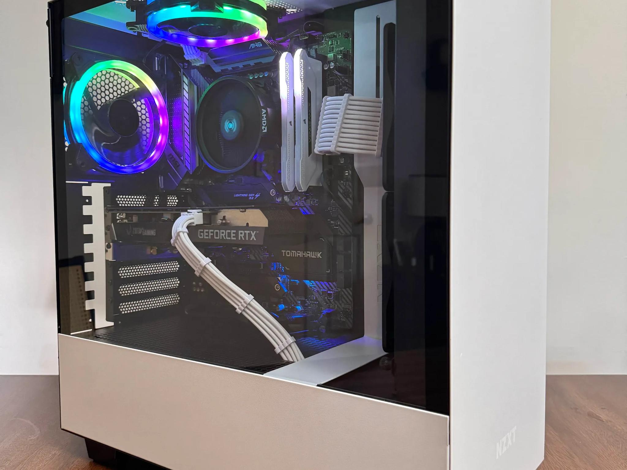 White RGB Gaming PC 💎 | R5 5600X + RTX 3060 | Clean, Fast, Ready