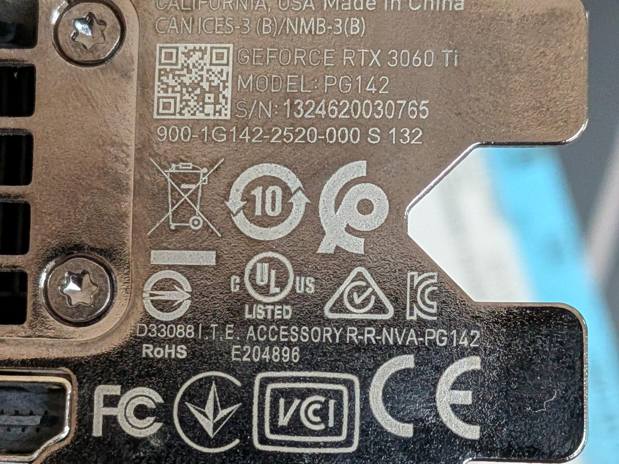 NVIDIA GeForce RTX 3060 Ti Founders Edition 8GB GDDR6
