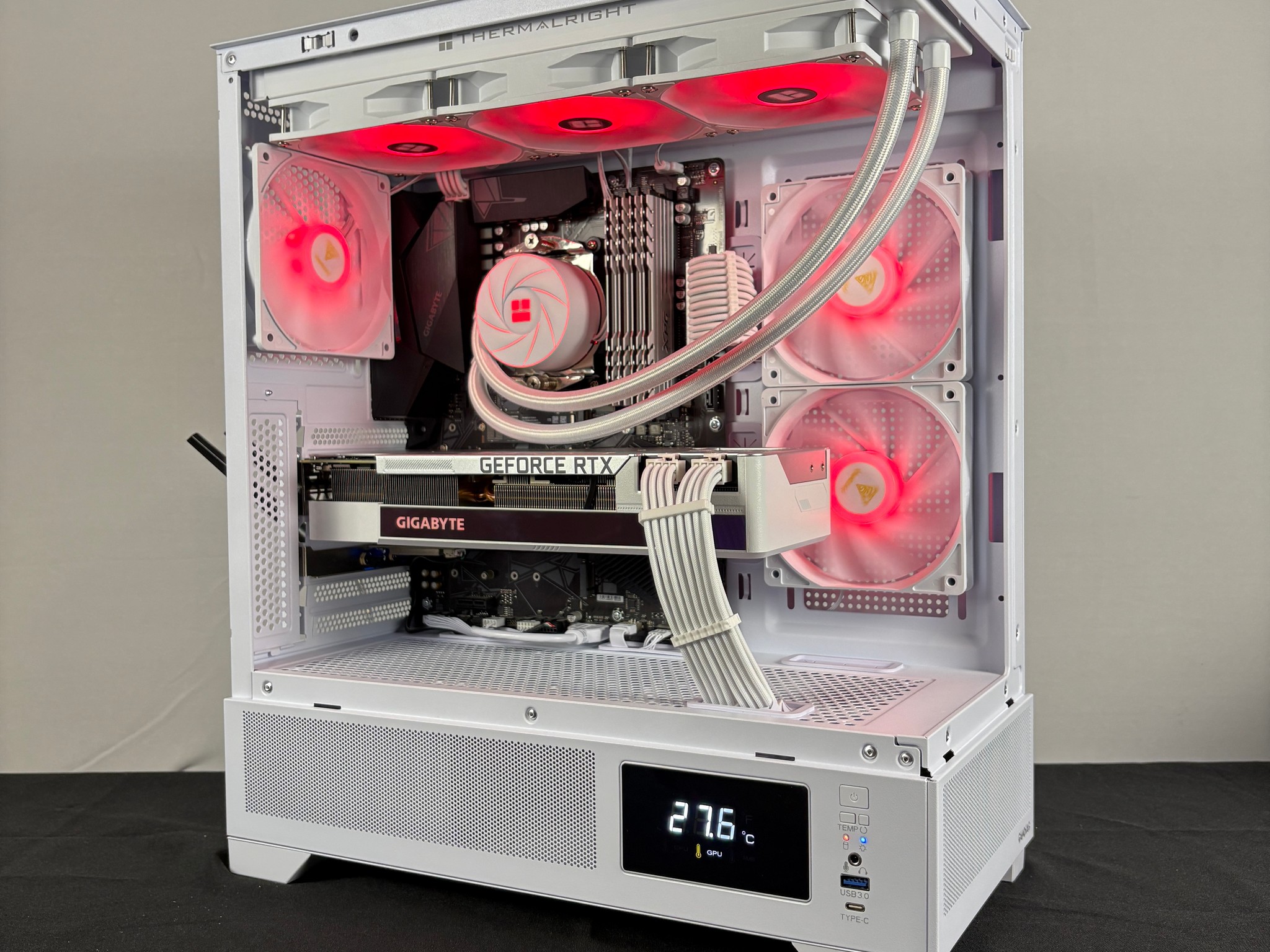 🤍 RTX 3080 + Ryzen 7 5800X Gaming/Streaming PC | 32GB DDR4 | Temperature LCD 🌡️