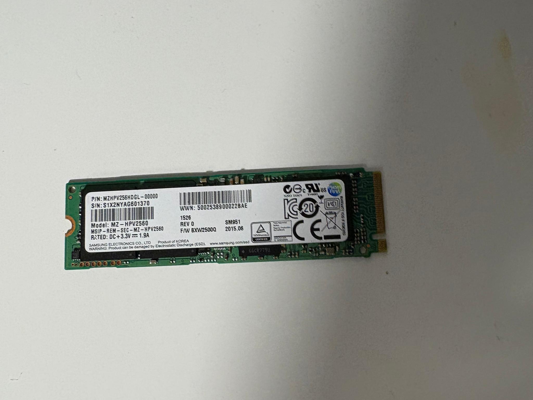 Samsung 256GB SSD - Gen 3.0x4