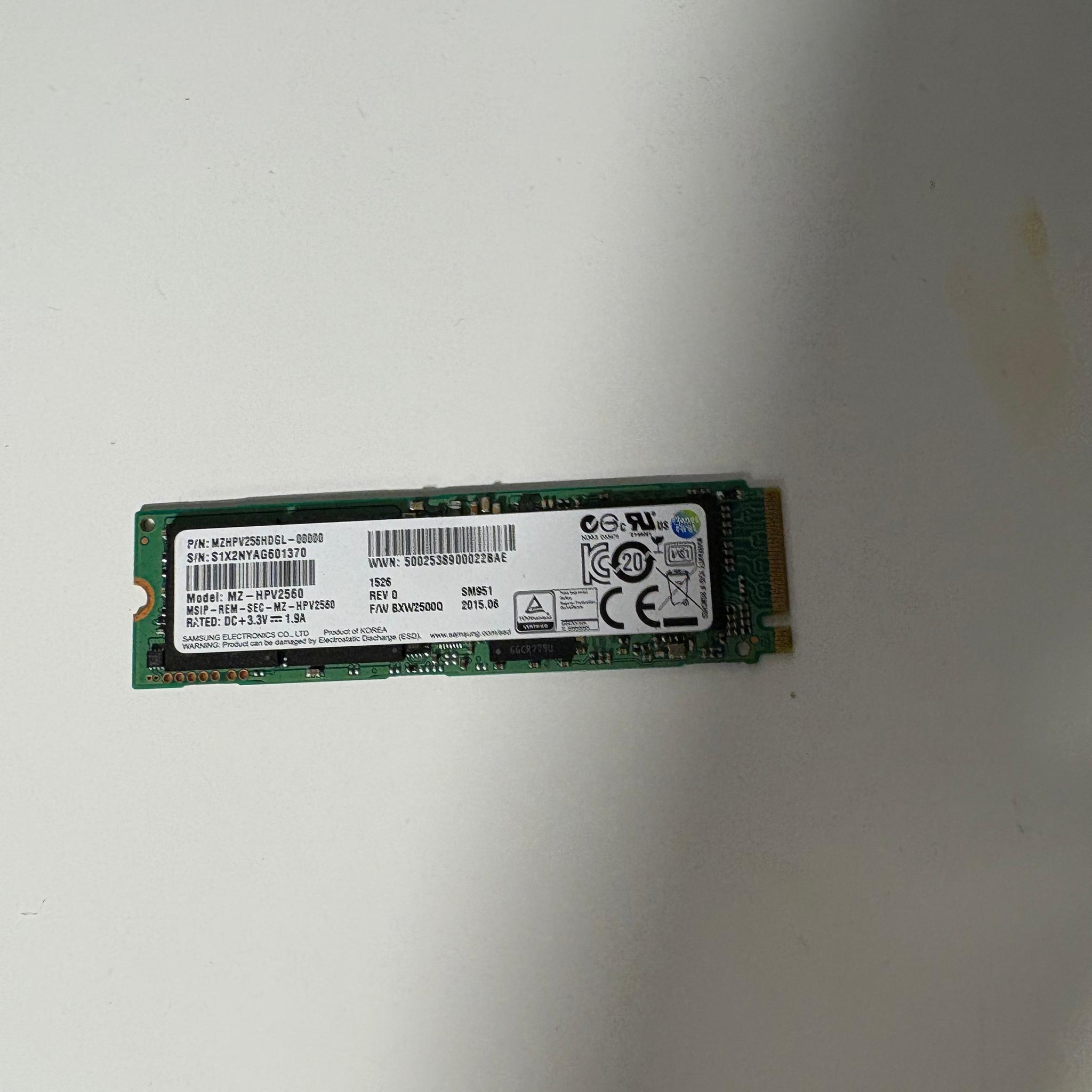 Samsung 256GB SSD - Gen 3.0x4