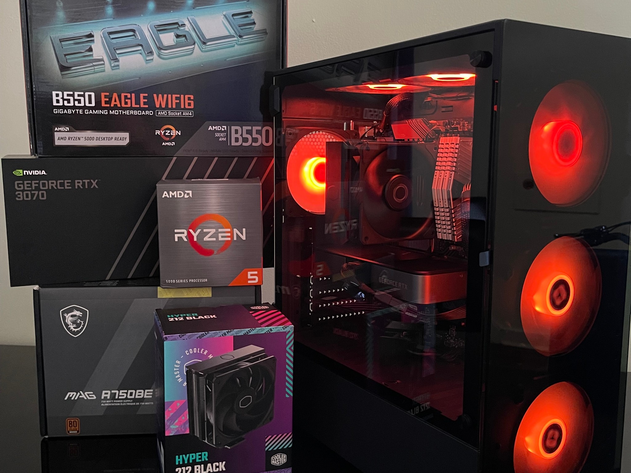 Budget 1440p Gaming PC / RTX3070 FE/ R5 5600G/ 32GB RAM/ 1TB M.2/ WiFI6