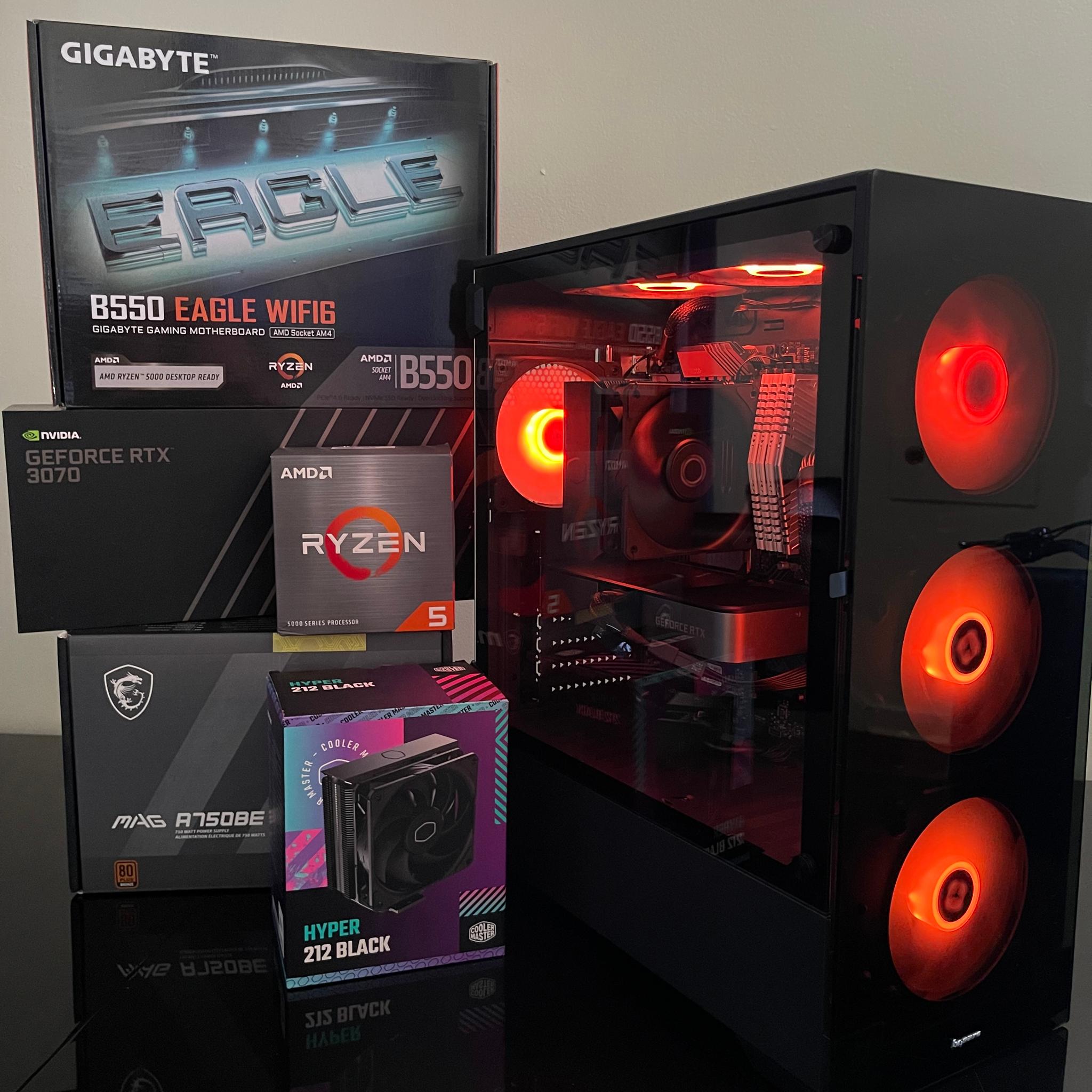 Budget 1440p Gaming PC / RTX3070 FE/ R5 5600G/ 32GB RAM/ 1TB M.2/ WiFI6