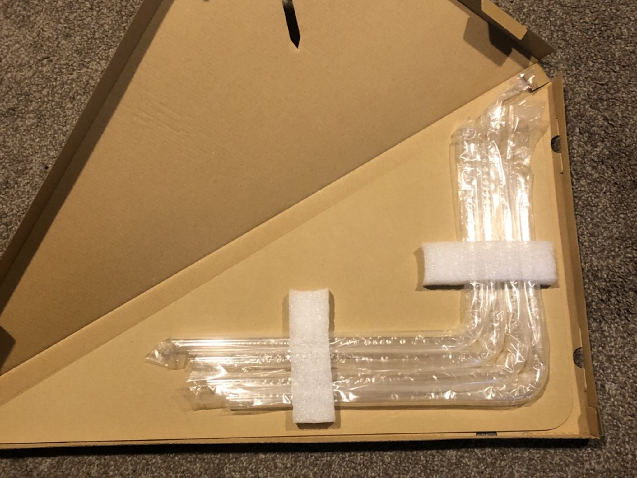 Bitspower Pre-bent 90-Degree acrylic Hard Tube OD16MM-Length 220x305MM