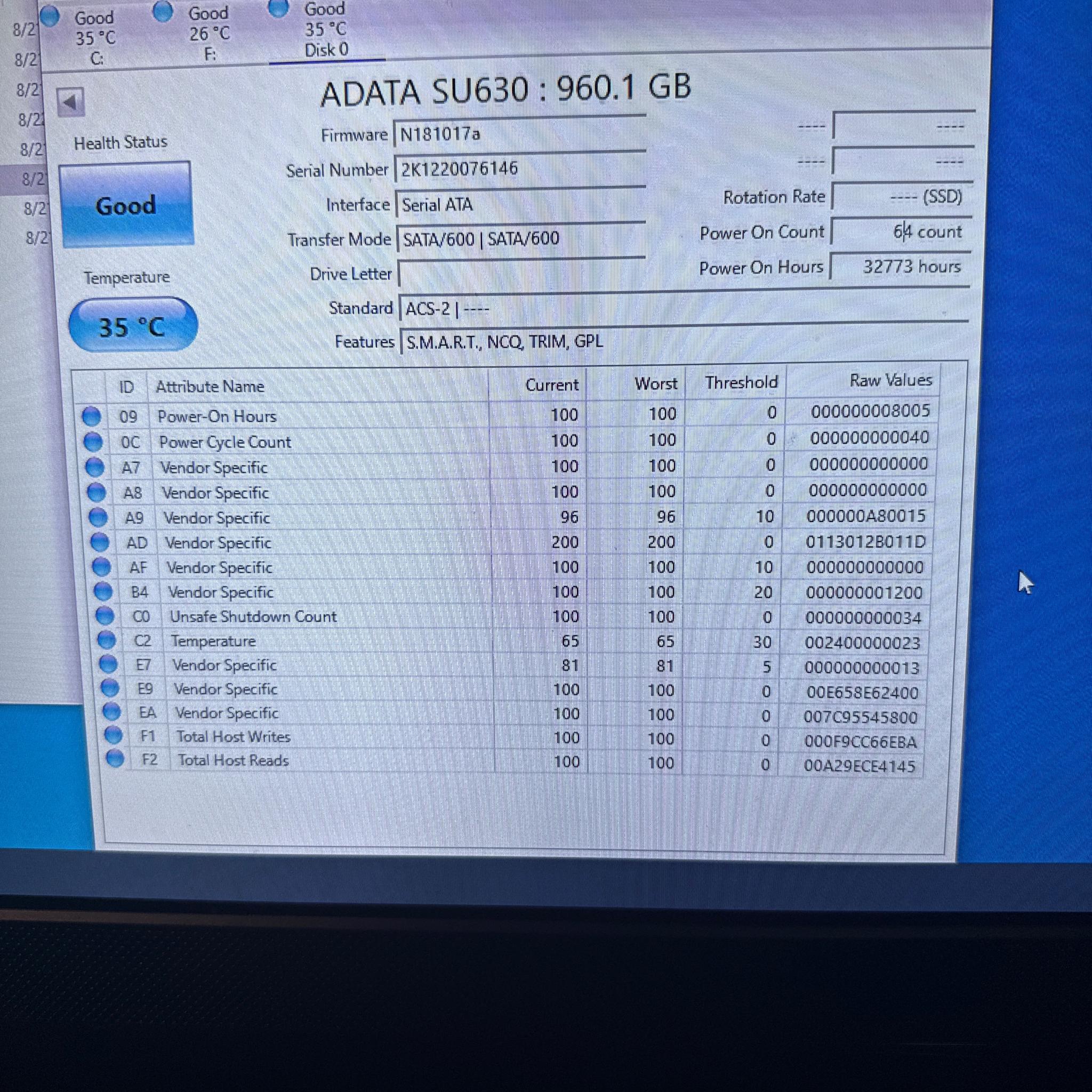 Adata 960GB SSD