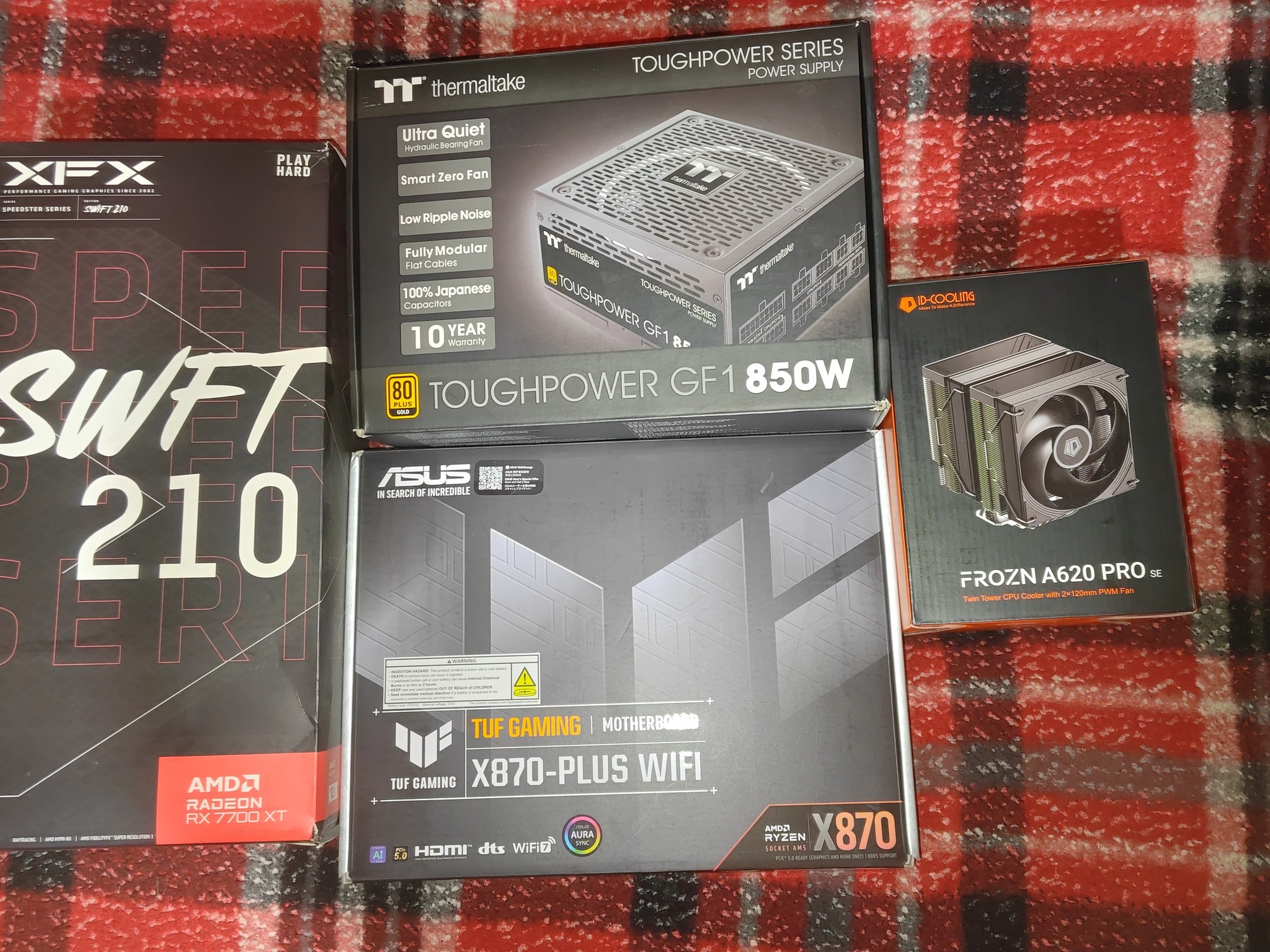 Ryzen 7 5800x and Radeon 7700xt (No case or storage)