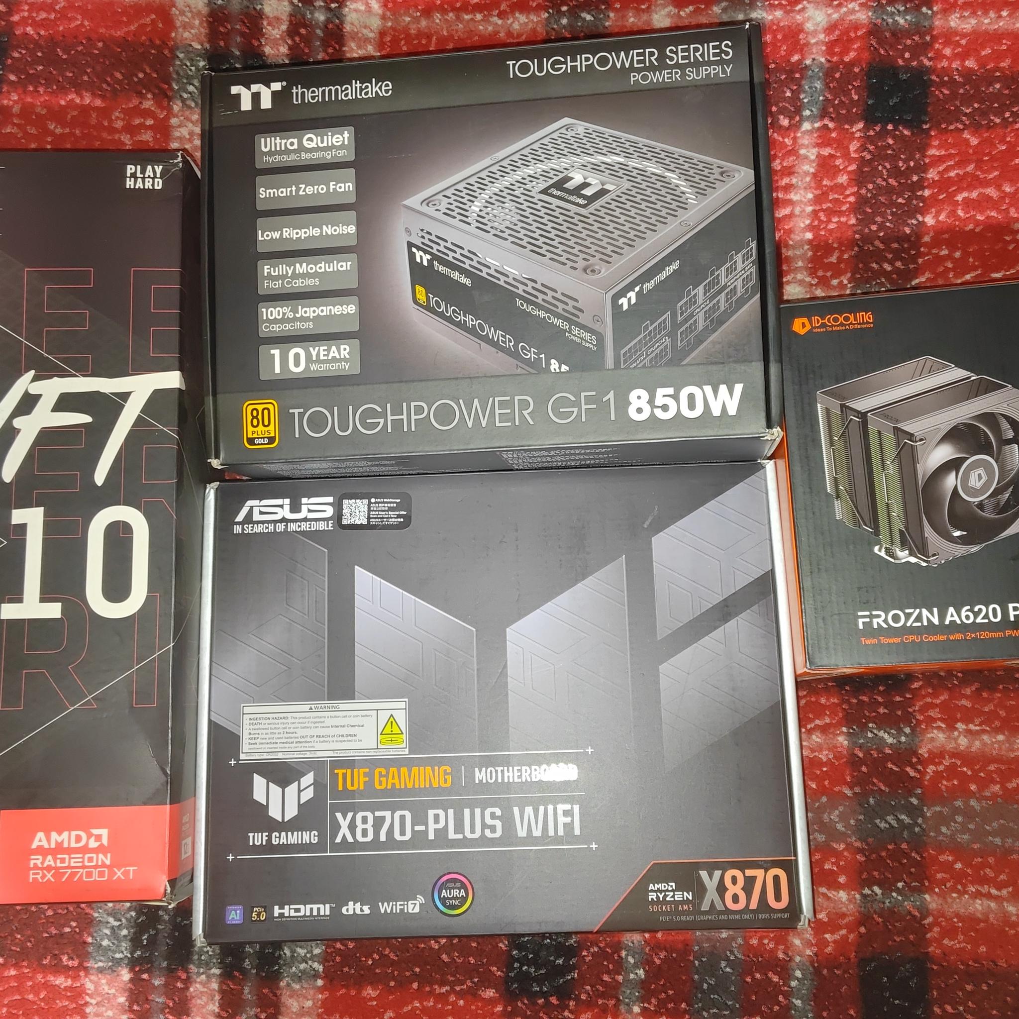 Ryzen 7 5800x and Radeon 7700xt (No case or storage)