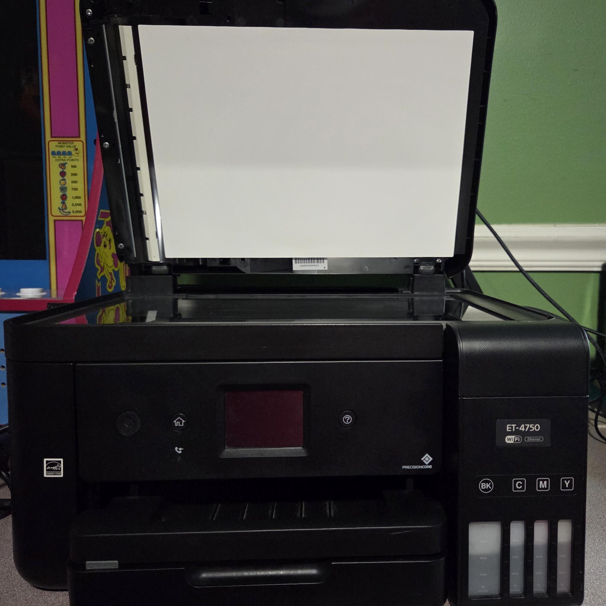 Epson ET-4750 Printer All in one Eco Tank & 4 bottles of ink READ AD