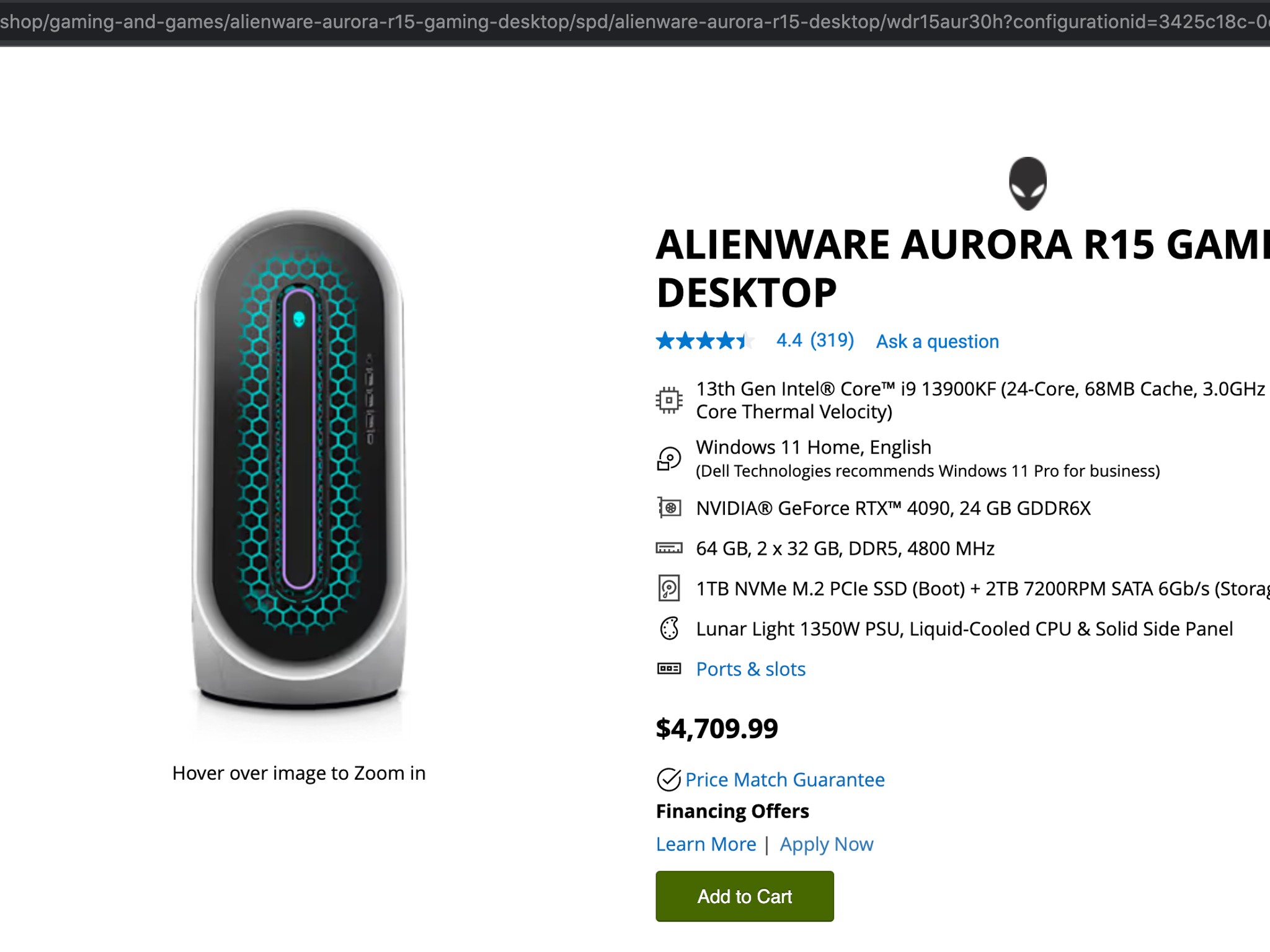BRAND NEW ALIENWARE AURORA R15 GAMING DESKTOP