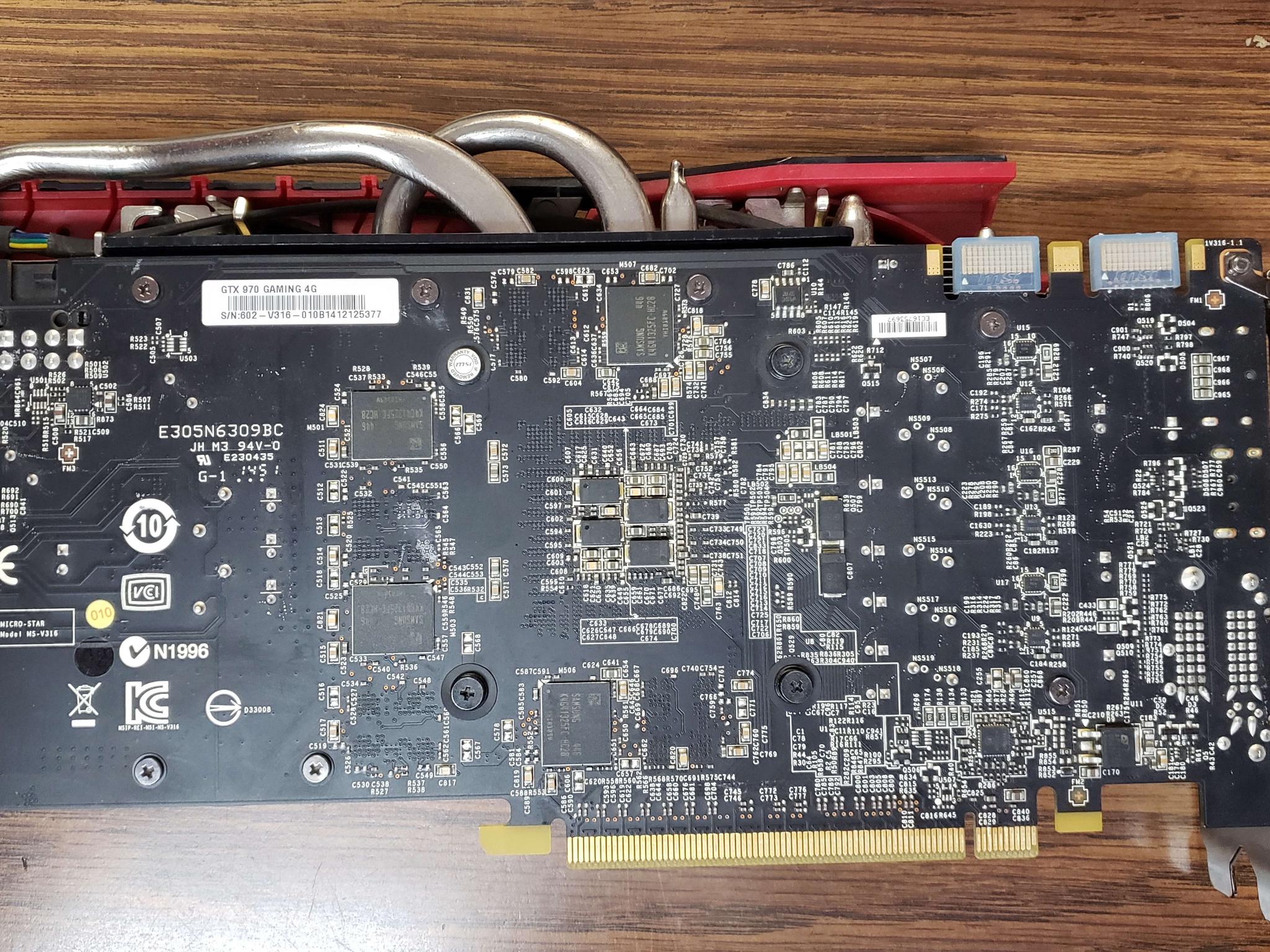 MSi GTX 970 graphics card with 4gb memory