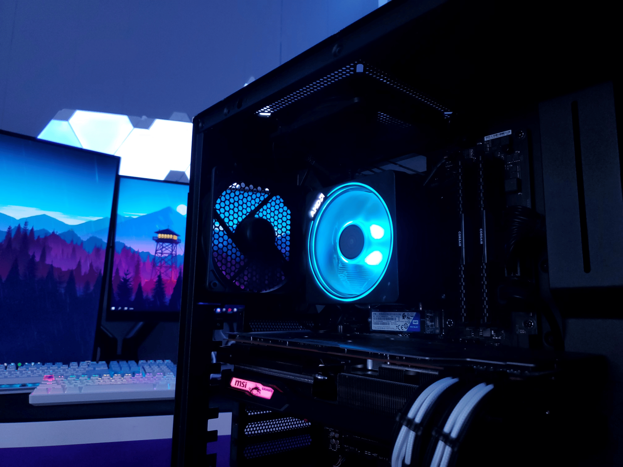 Azure | RTX 3060Ti - Ryzen 7 2700x Gaming and Streaming PC
