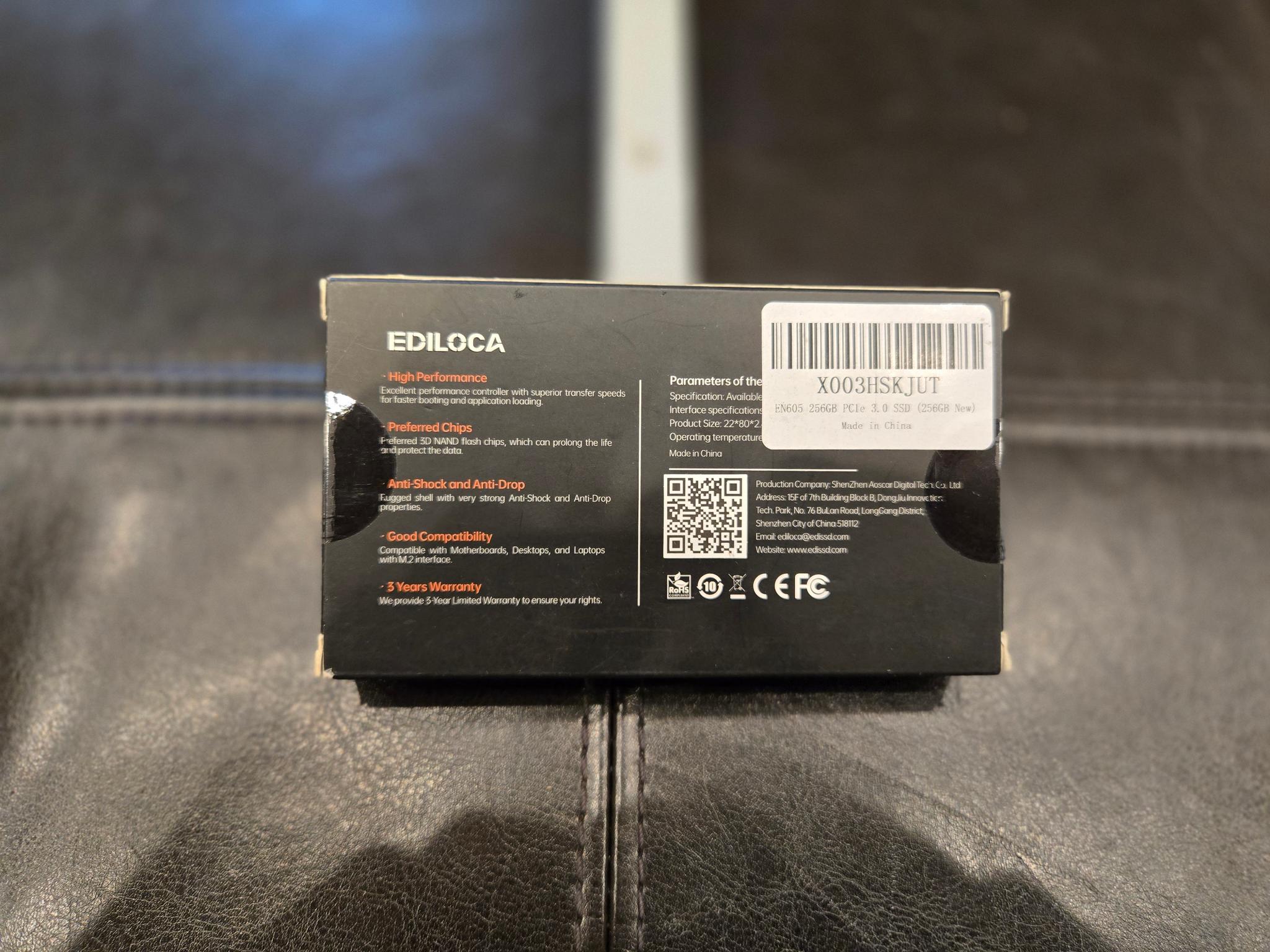 256GB NVMe Gen3 SSD