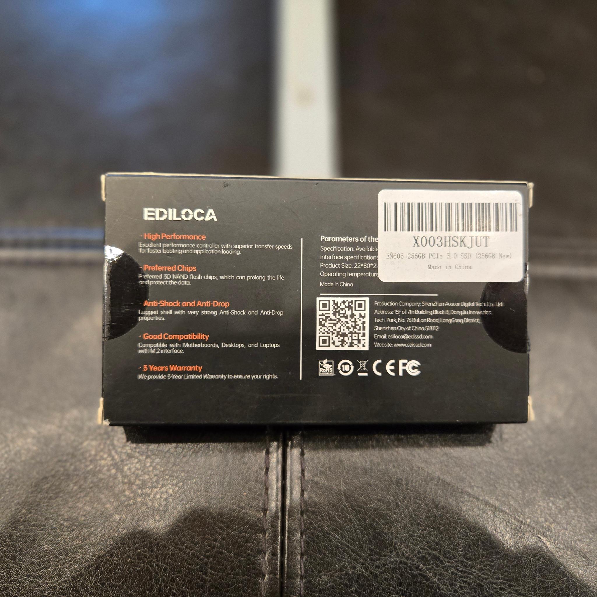 256GB NVMe Gen3 SSD