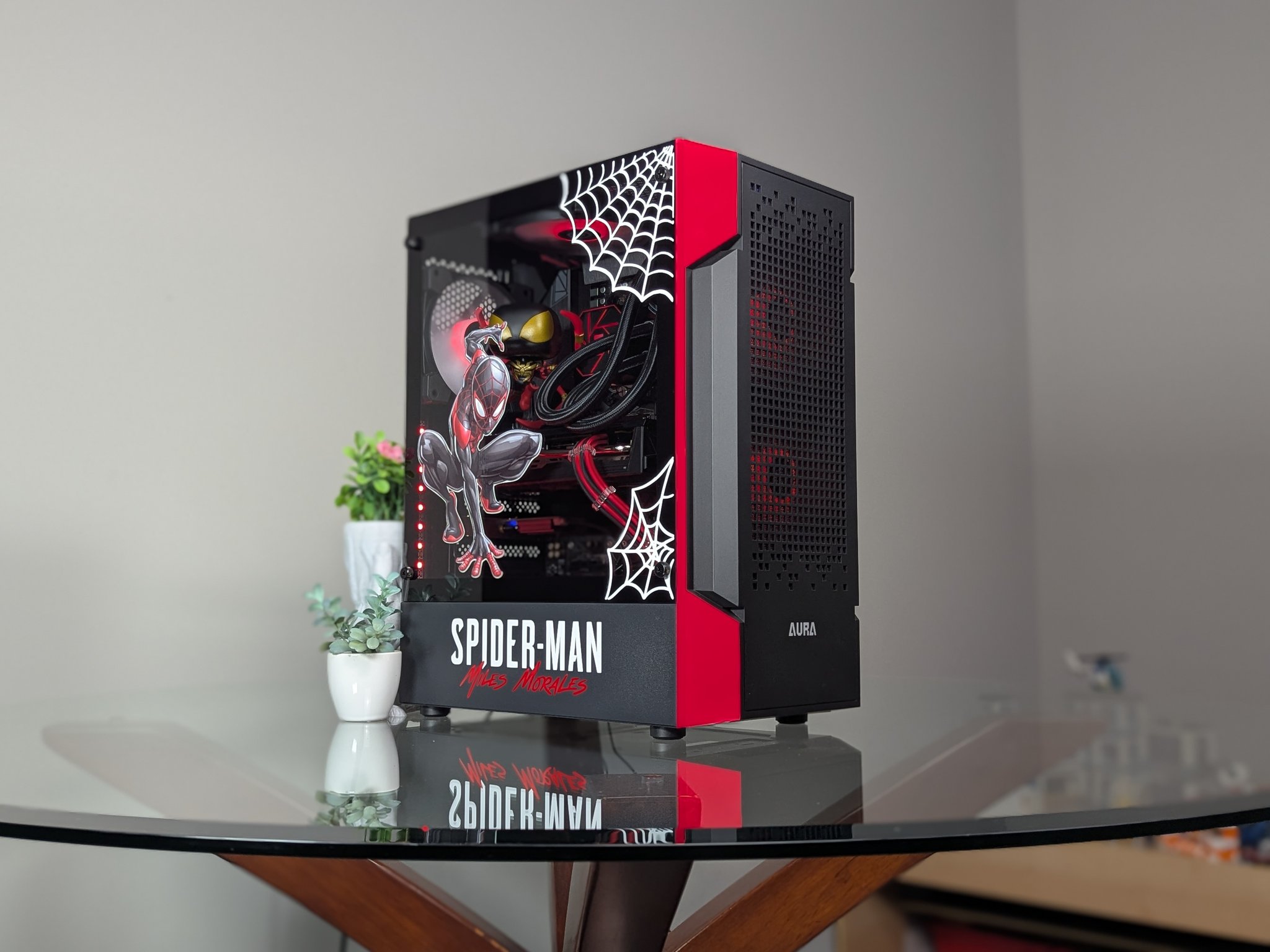 The Spiderman Gaming PC | Liquid Cooled Ryzen 5 CPU + RX 5600XT GPU | 1TB SSD | 16GB RAM