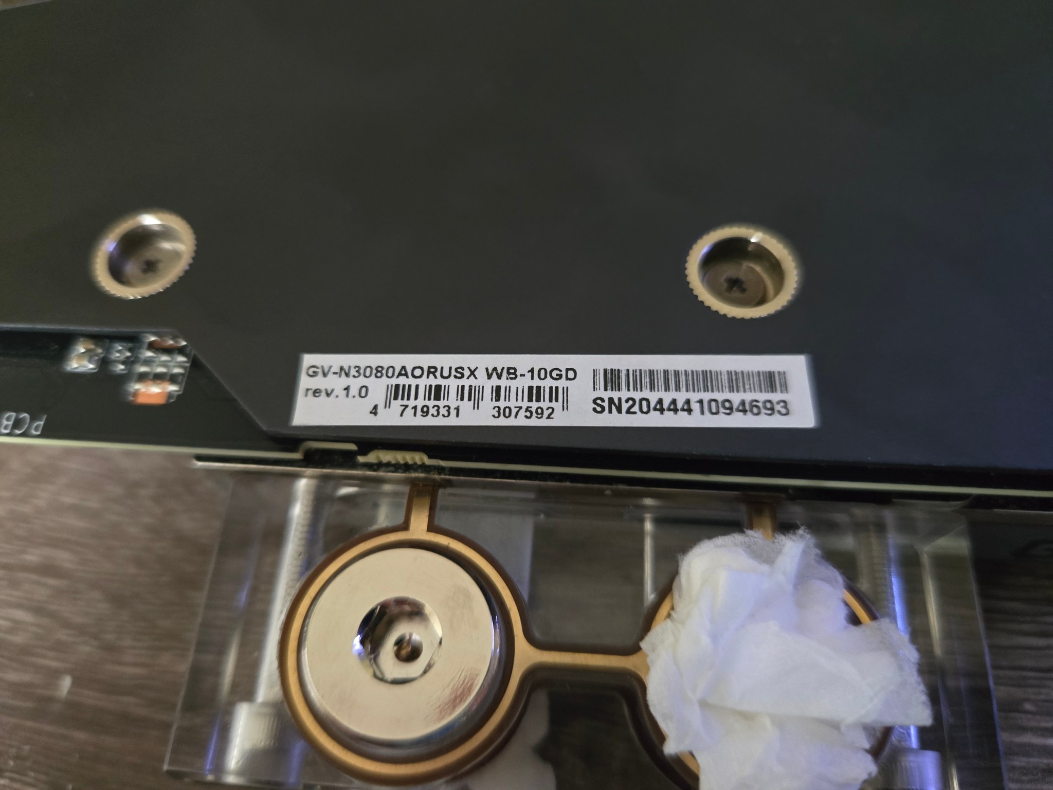 Gigabyte Aorus Xtreme Waterforce RTX 3080 10GB !!Needs custom loop!!