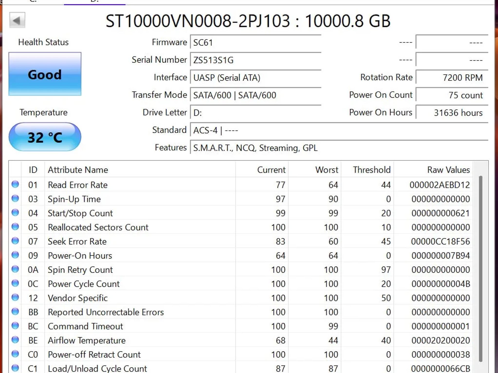 Seagate IronWolf NAS 10TB HDDs - SMART Good